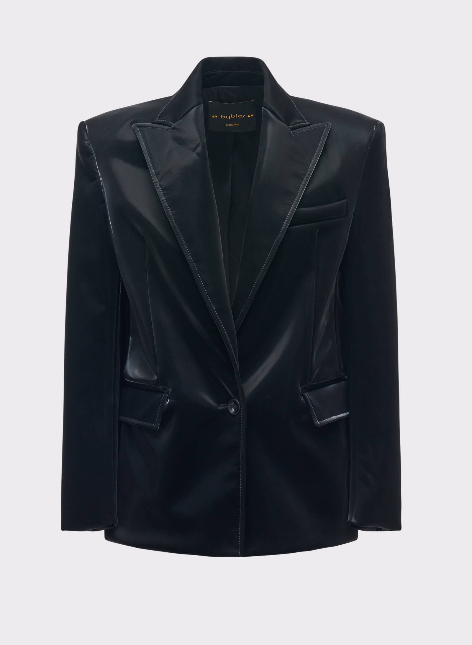 Reflective Single-Breasted Blazer