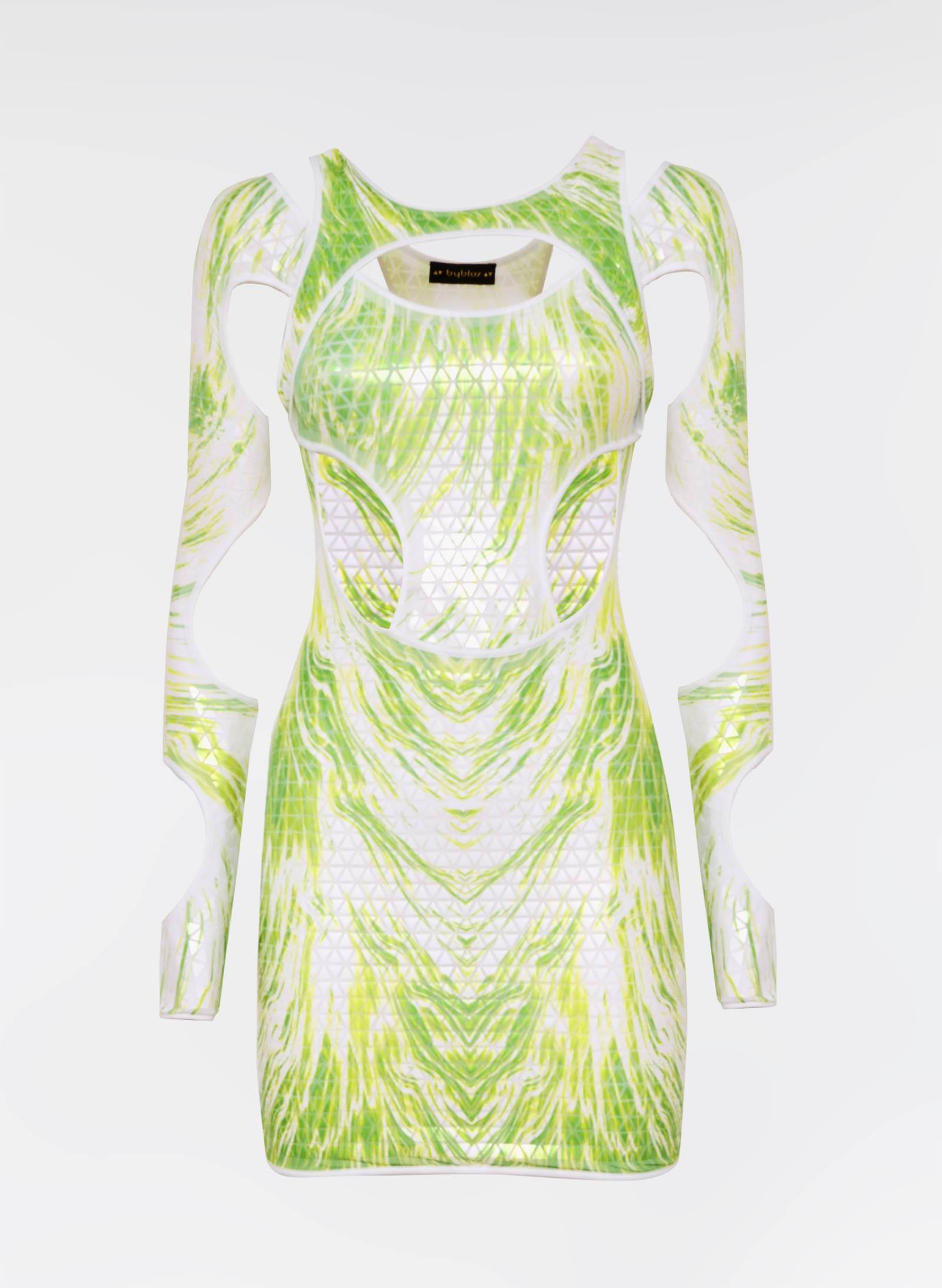 METAL TRIANGLES MINI DRESS