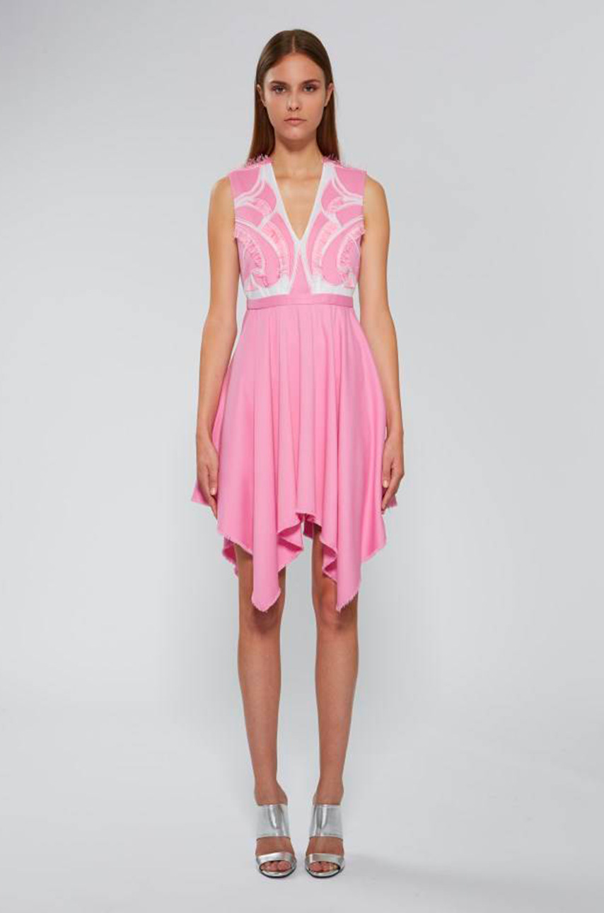 Embroidered Asymmetric Dress