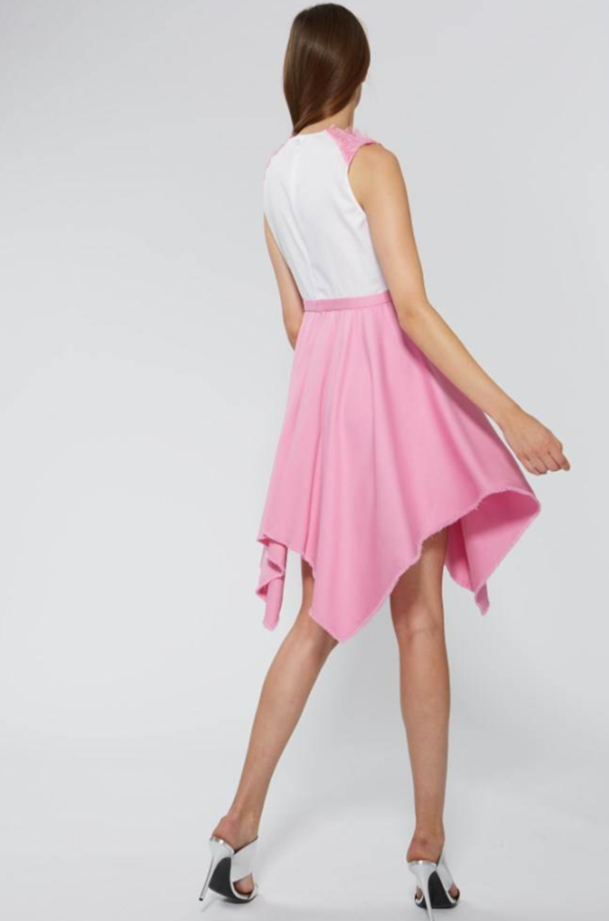 Embroidered Asymmetric Dress