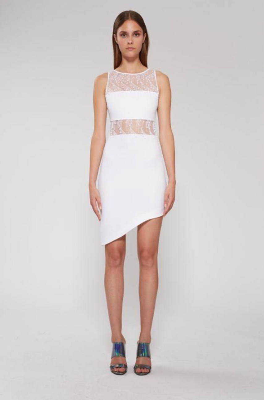 Embroidered Mini Dress
