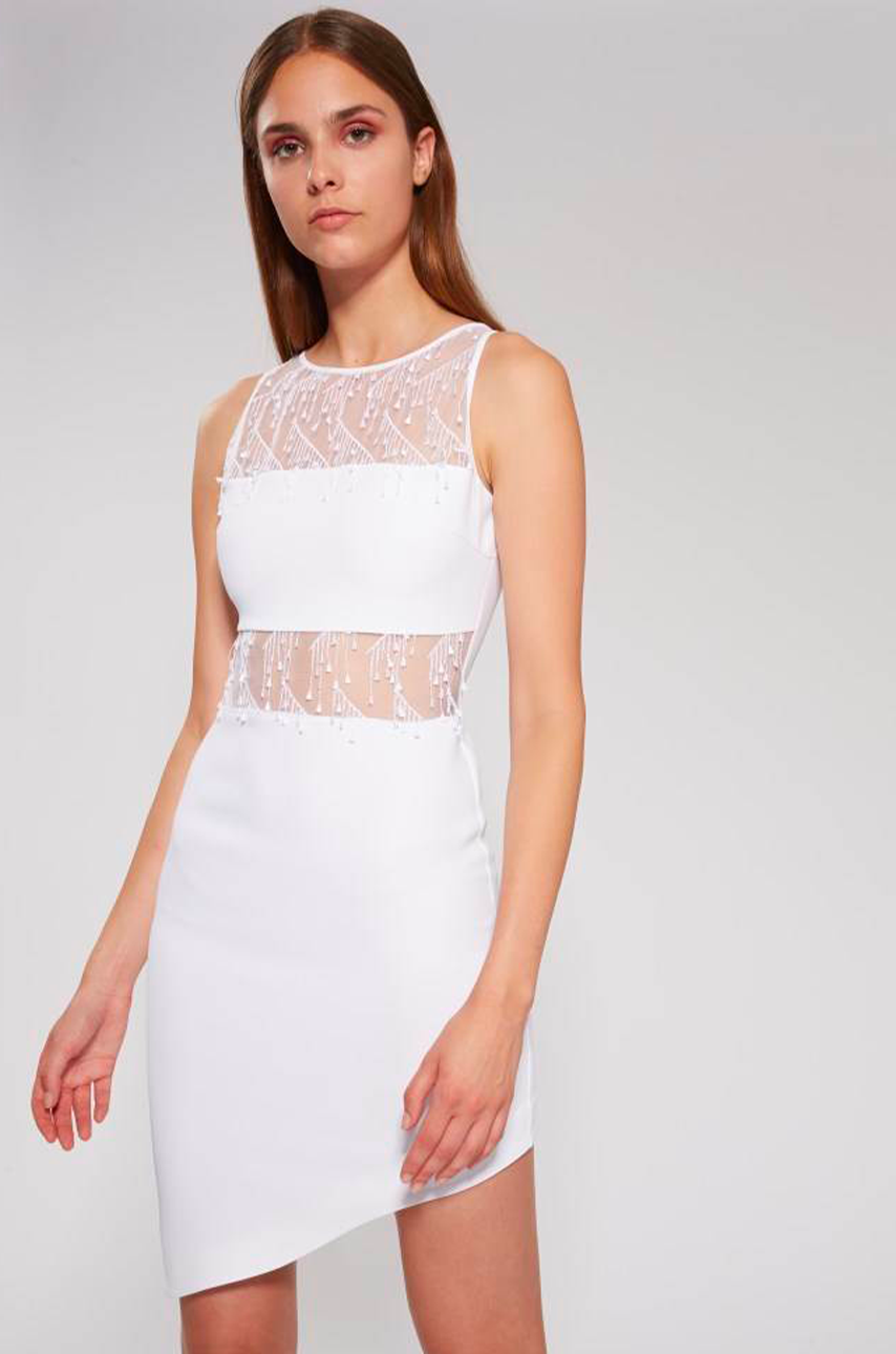 Embroidered Mini Dress
