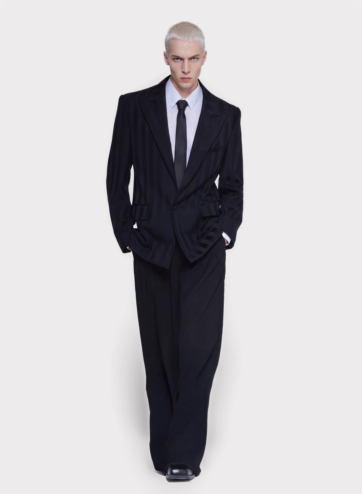 Tonal Stripe Tailored Blazer
