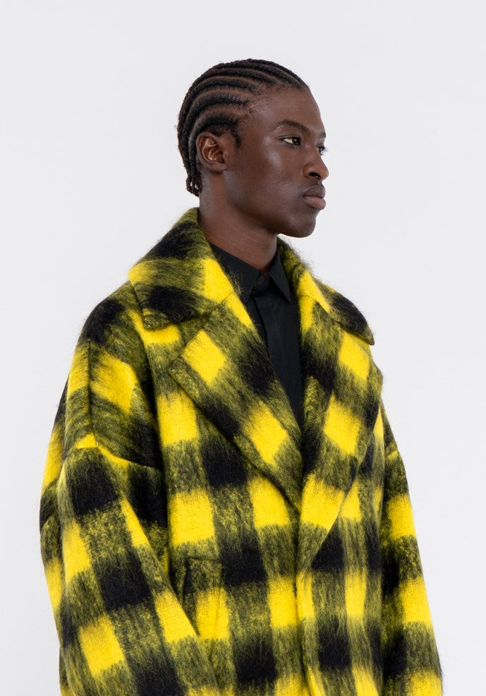 Checked Oval-Shaped Caban