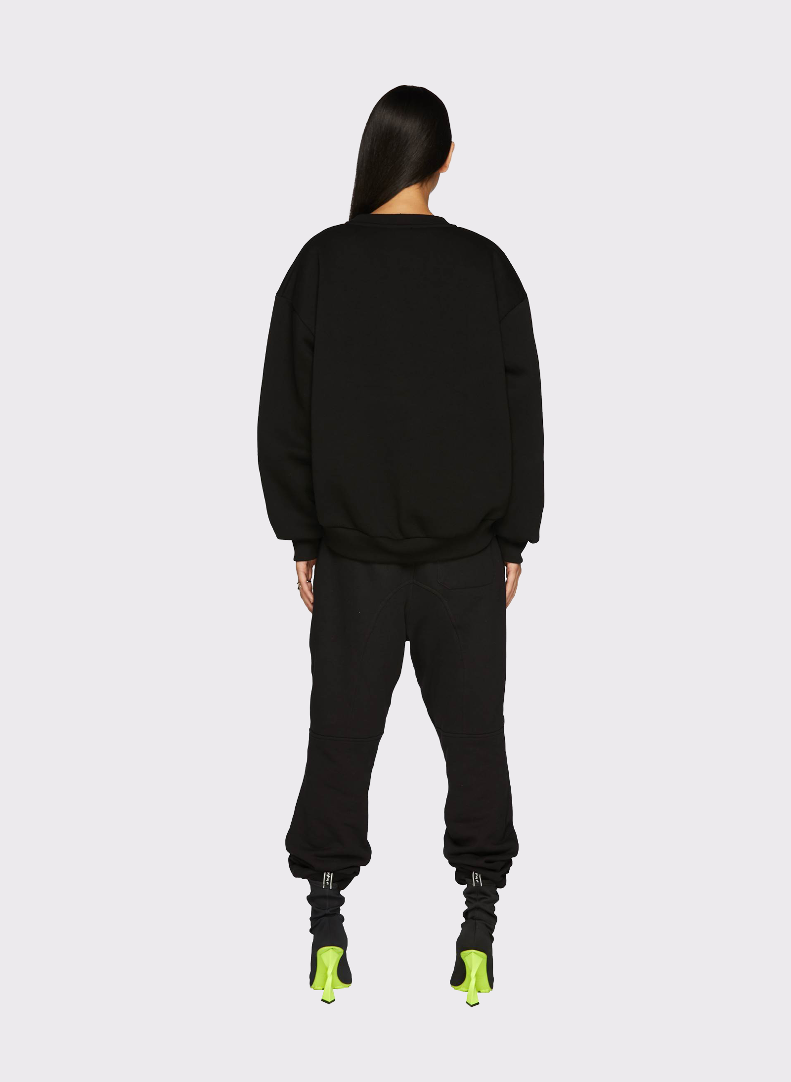 Byblos Monogram Crop Jumper in black - side view
