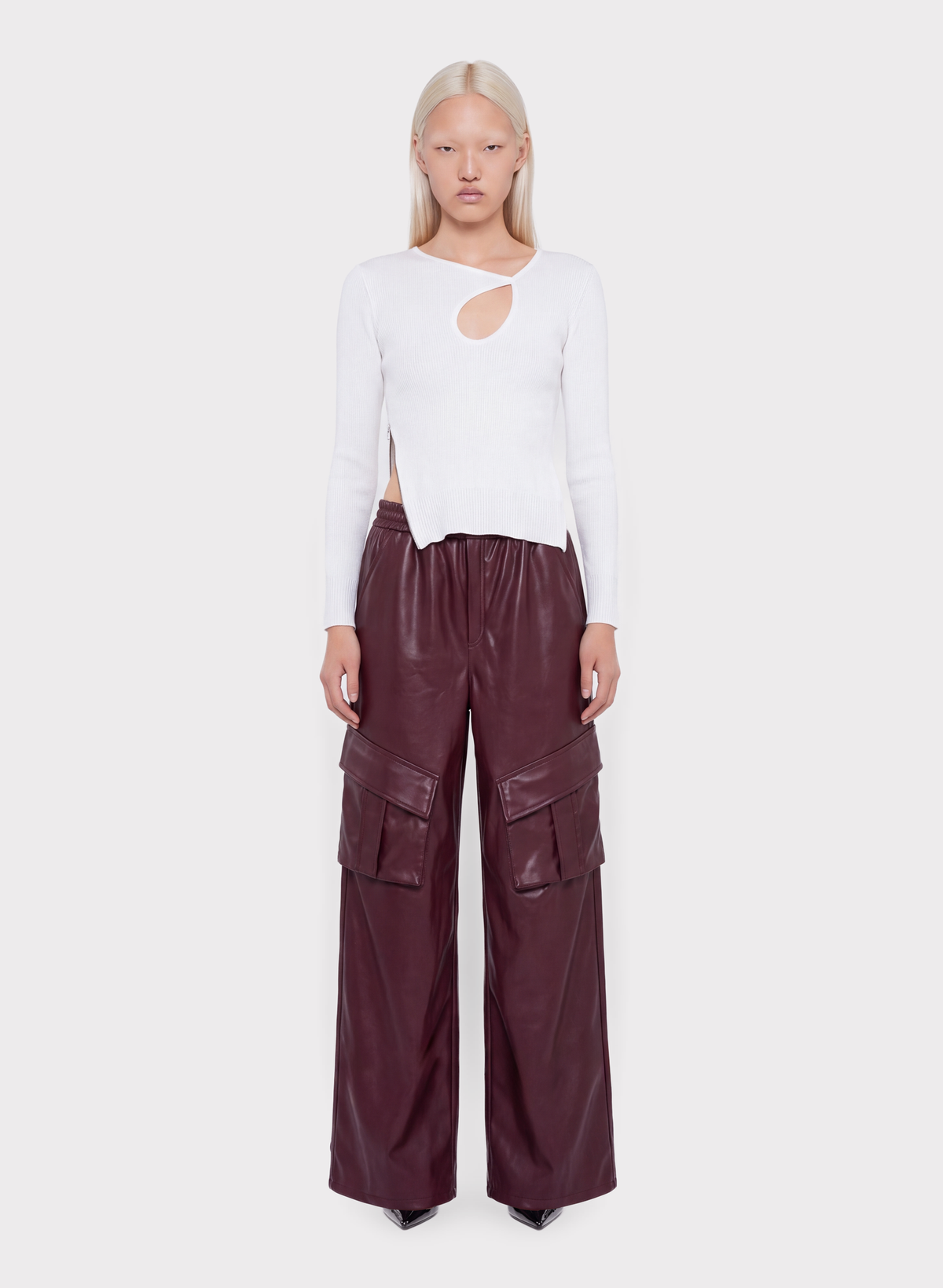 Wide-Leg Cargo Trousers