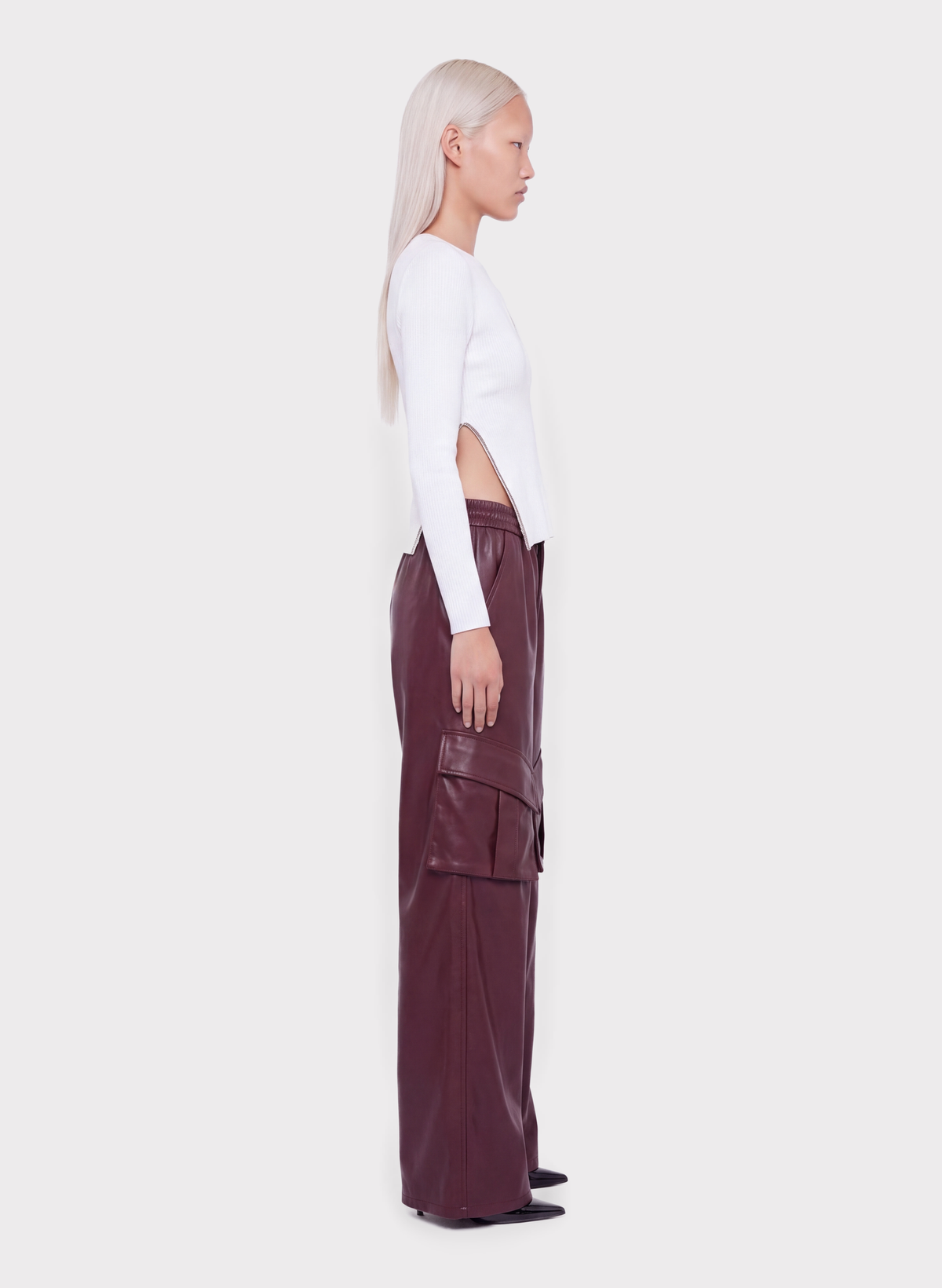 Wide-Leg Cargo Trousers