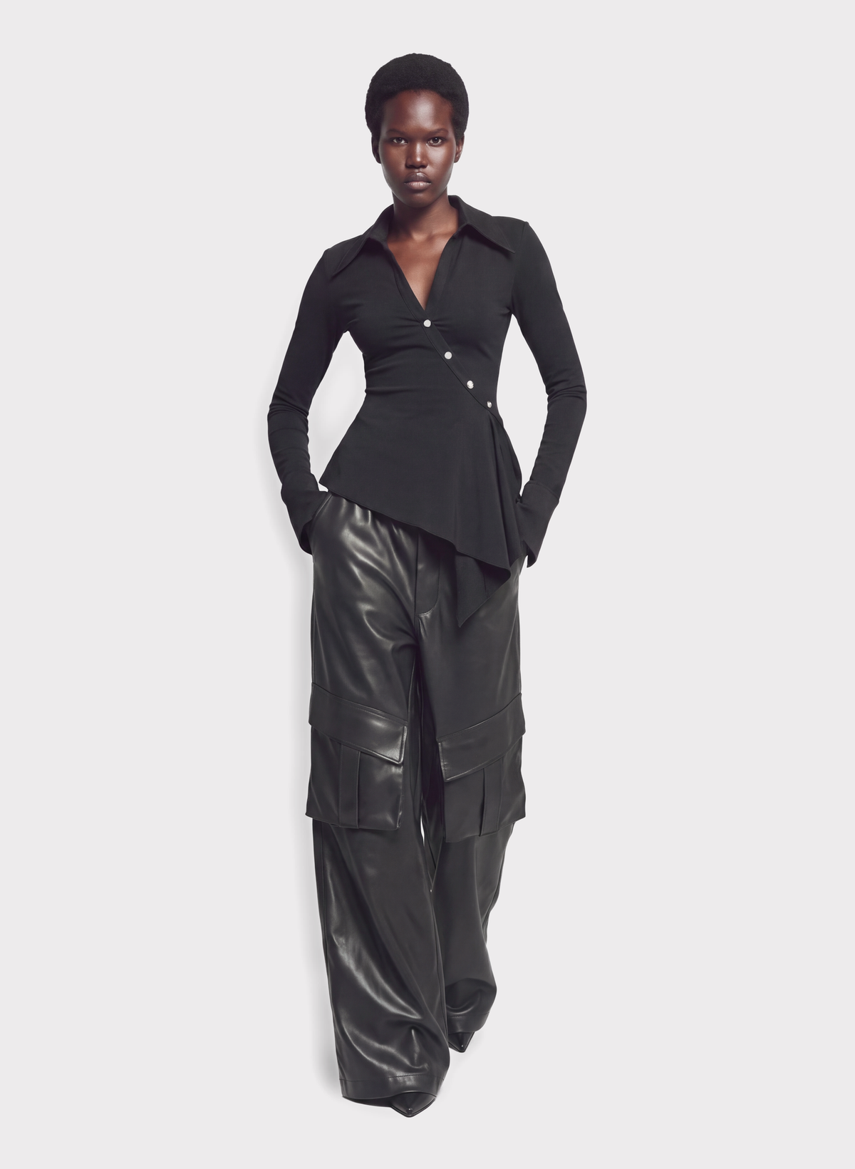 Pantalone Cargo a Gamba Larga
