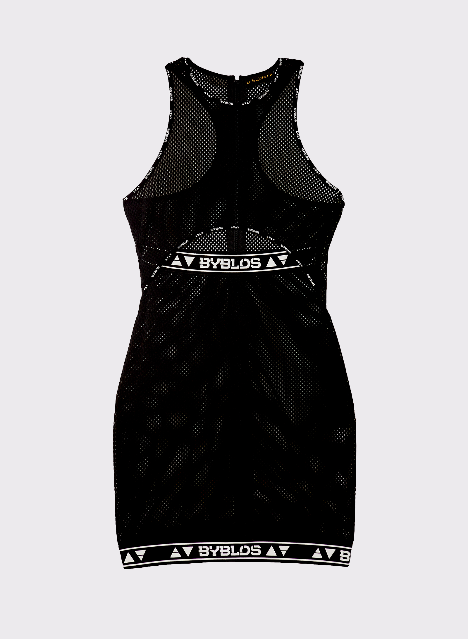 Byblos Sport Net Dress in black - front view