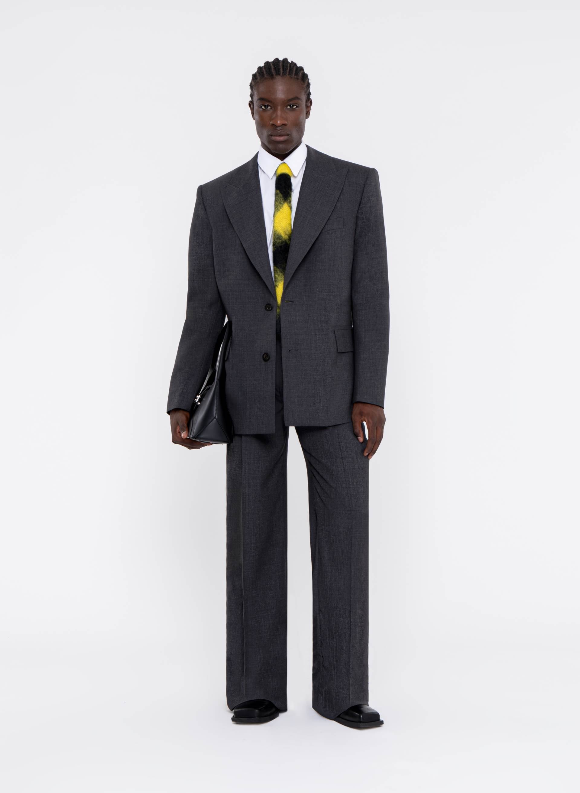 Byblos Cool Wool Blazer in anthracite - back view
