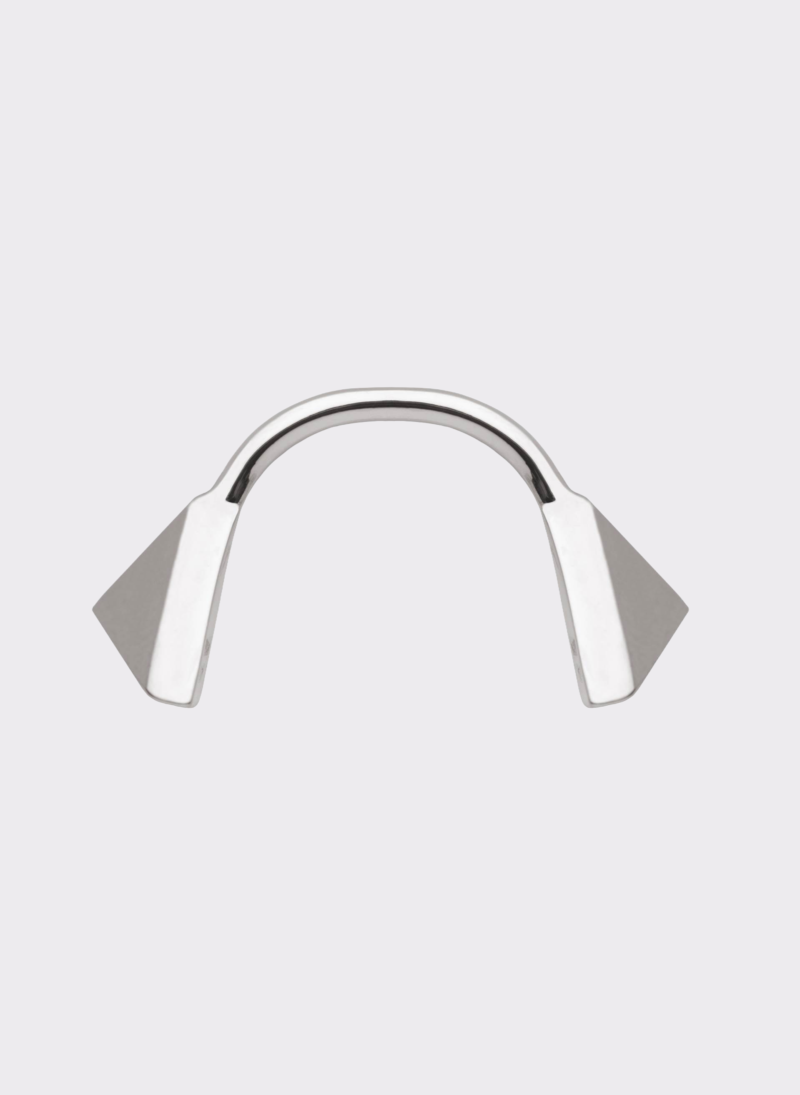 Byblos Triangles Nose Cuff in silver - front view