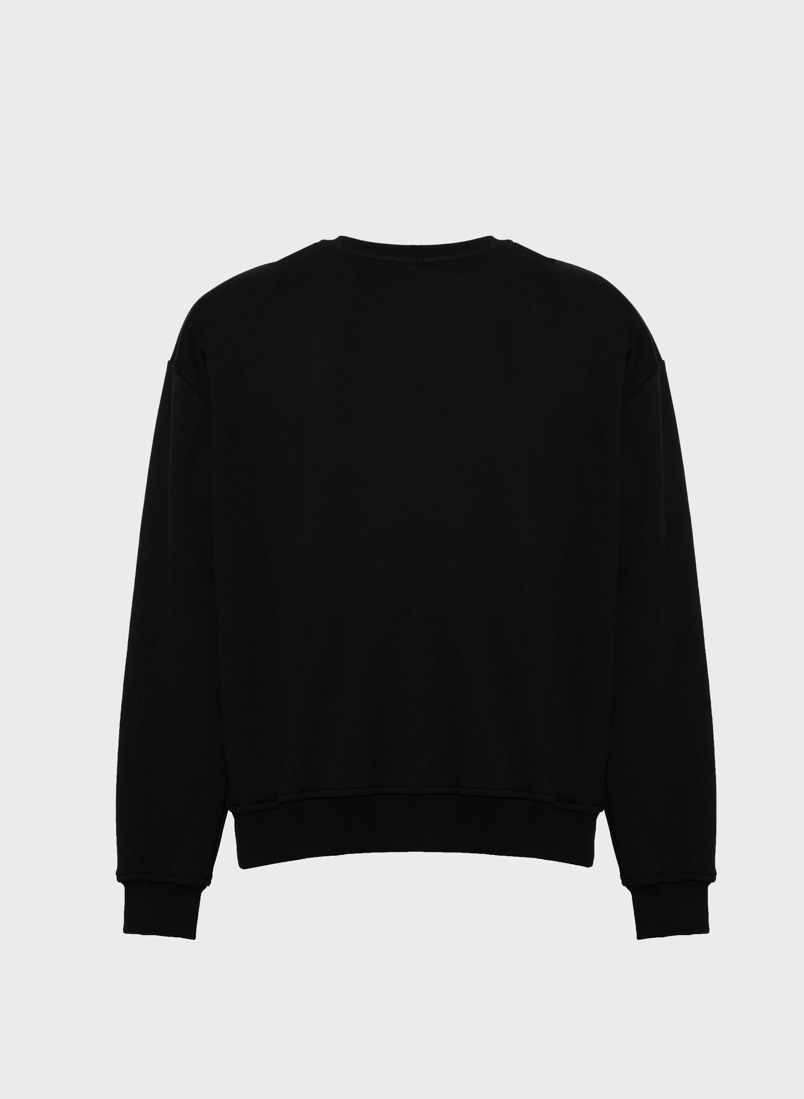 Byblos Strass Logo Crop Jumper in black - side view