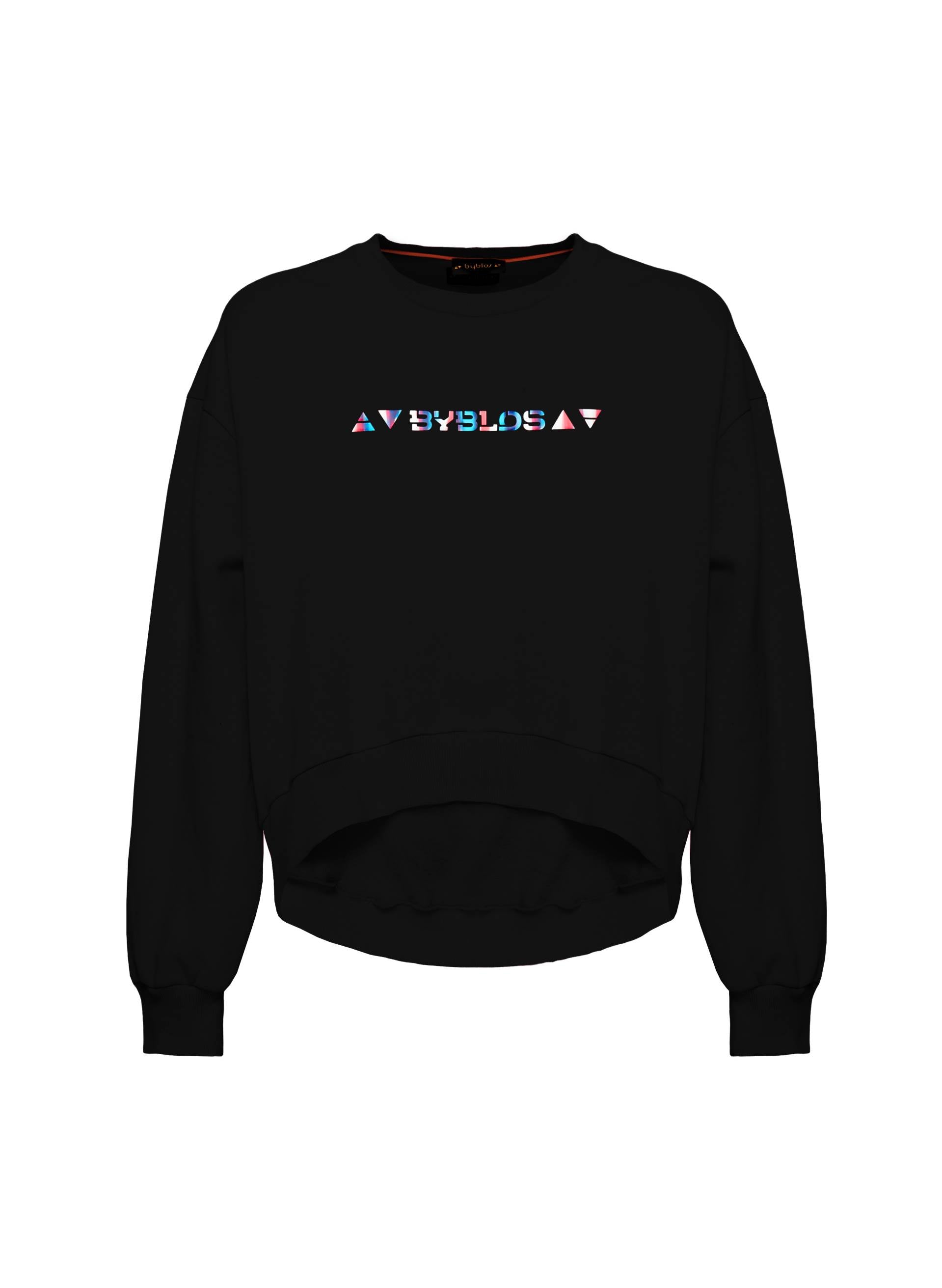 IRIDESCENT LOGO CROP JUMPER