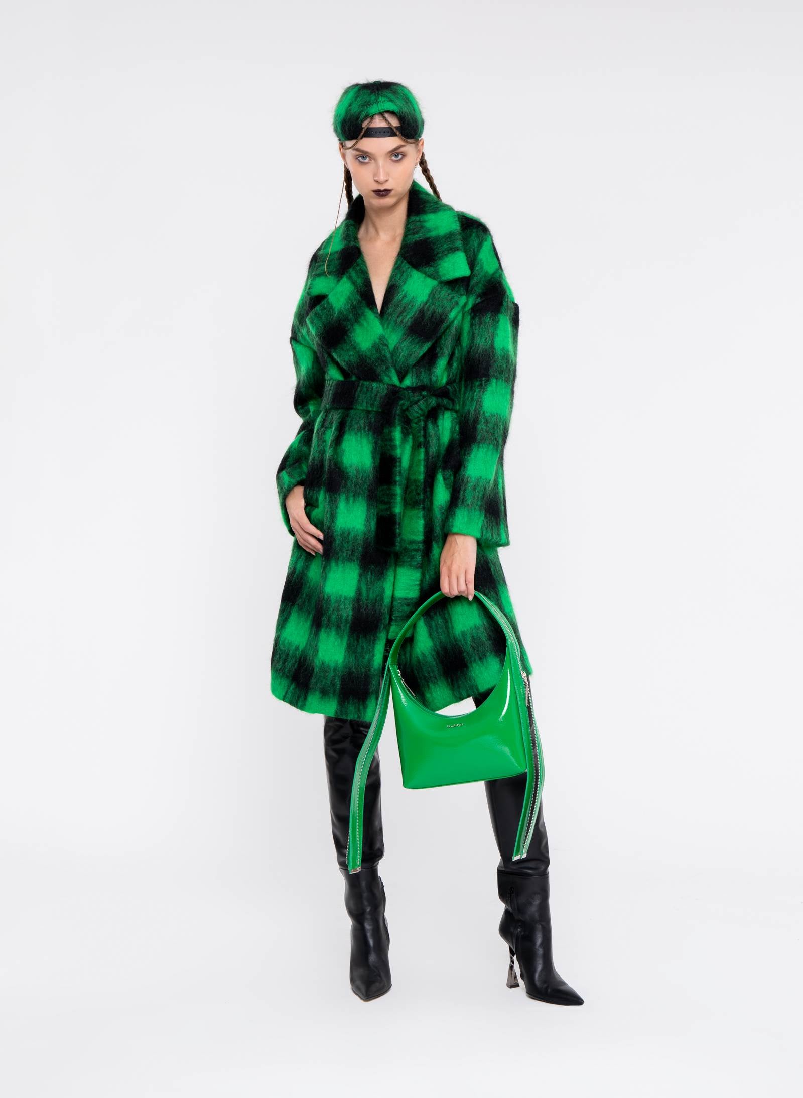 Maxi cappotto a quadri