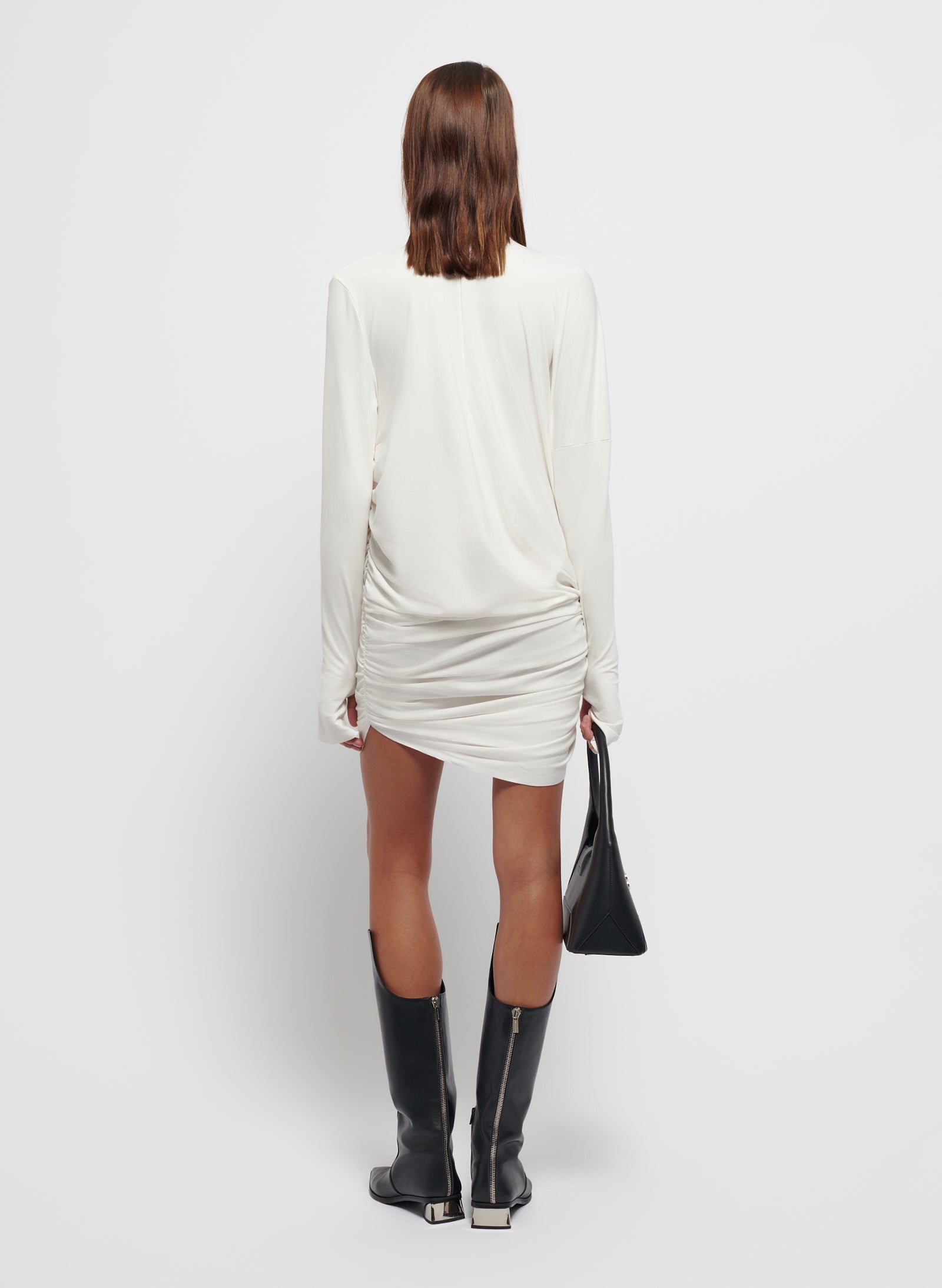 Asymmetric Midnight Dress - White