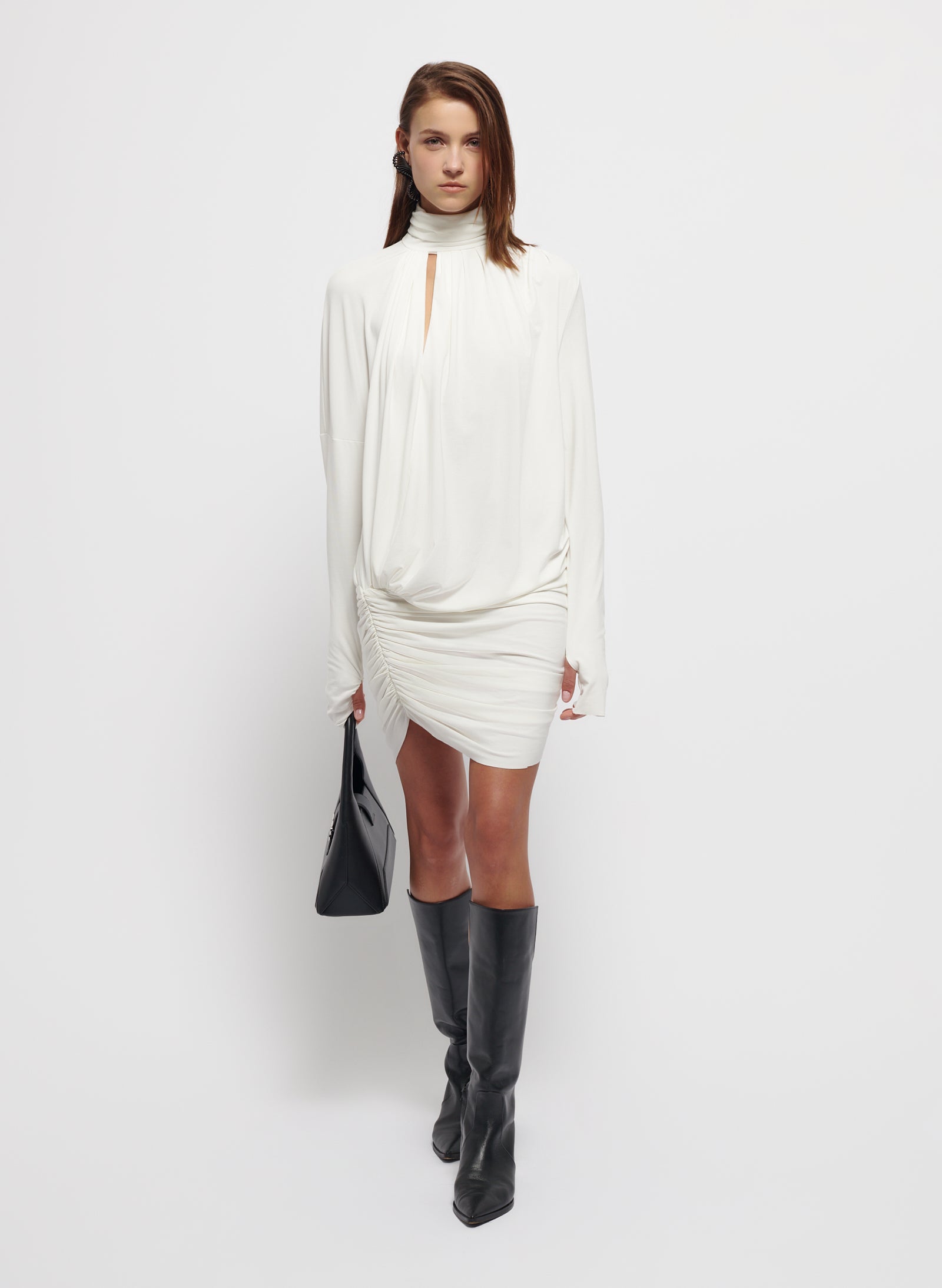 Asymmetric Midnight Dress - White