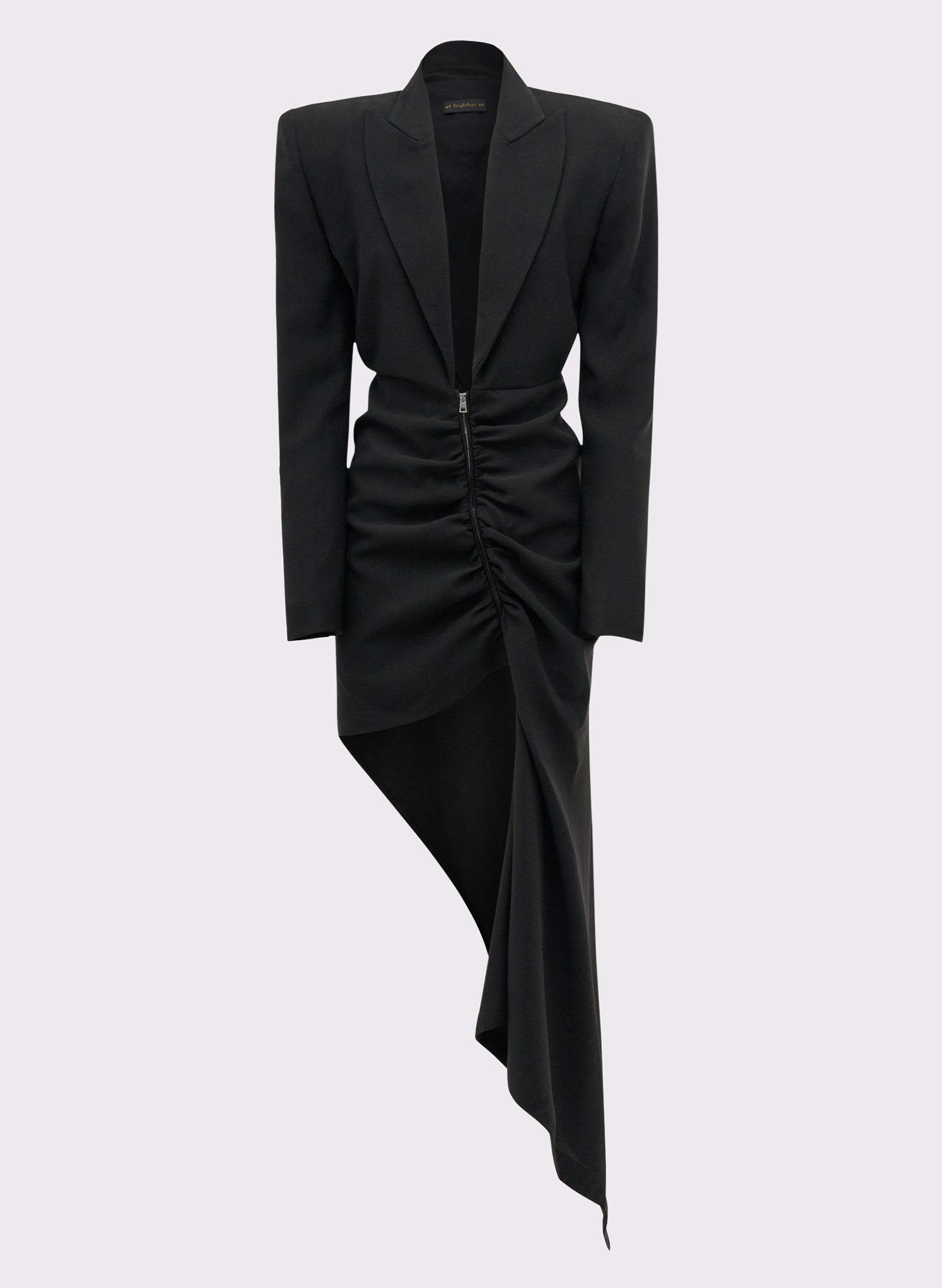 Abito blazer drappeggiato asimmetrico