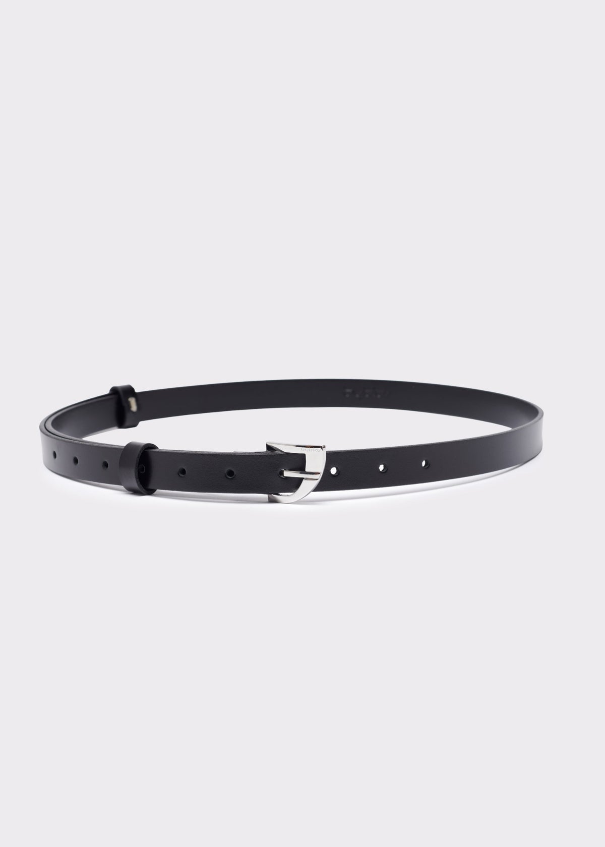 Smooth Leather Belt Black