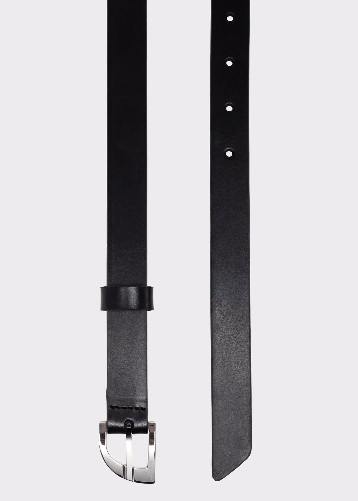 Smooth Leather Belt Black