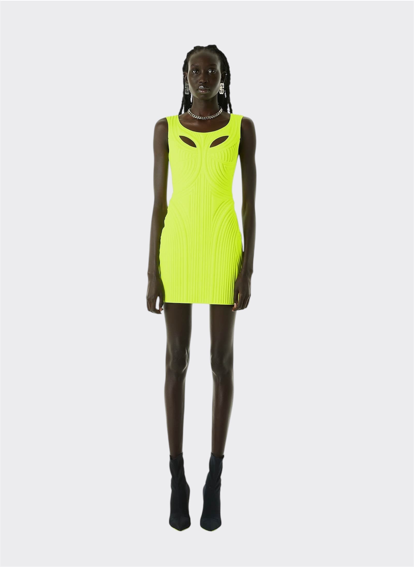 Lime Thermo Impressed Dress