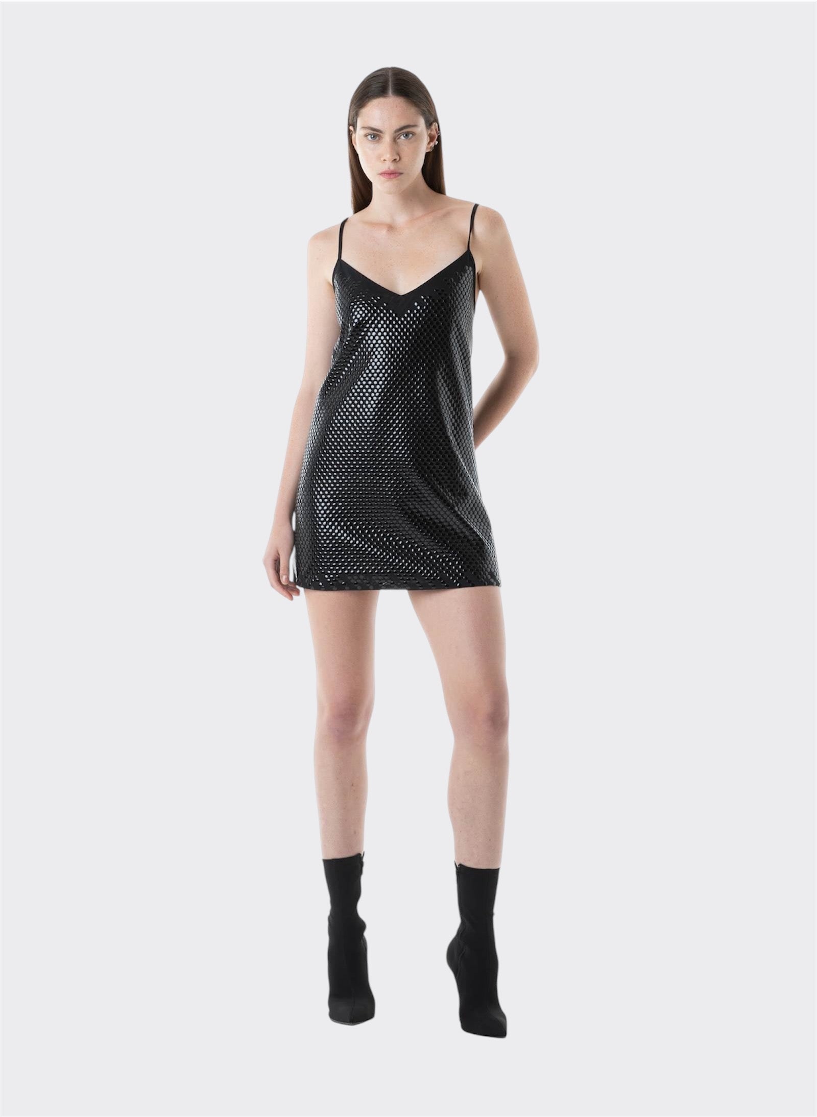 Black Studs Mini Dress