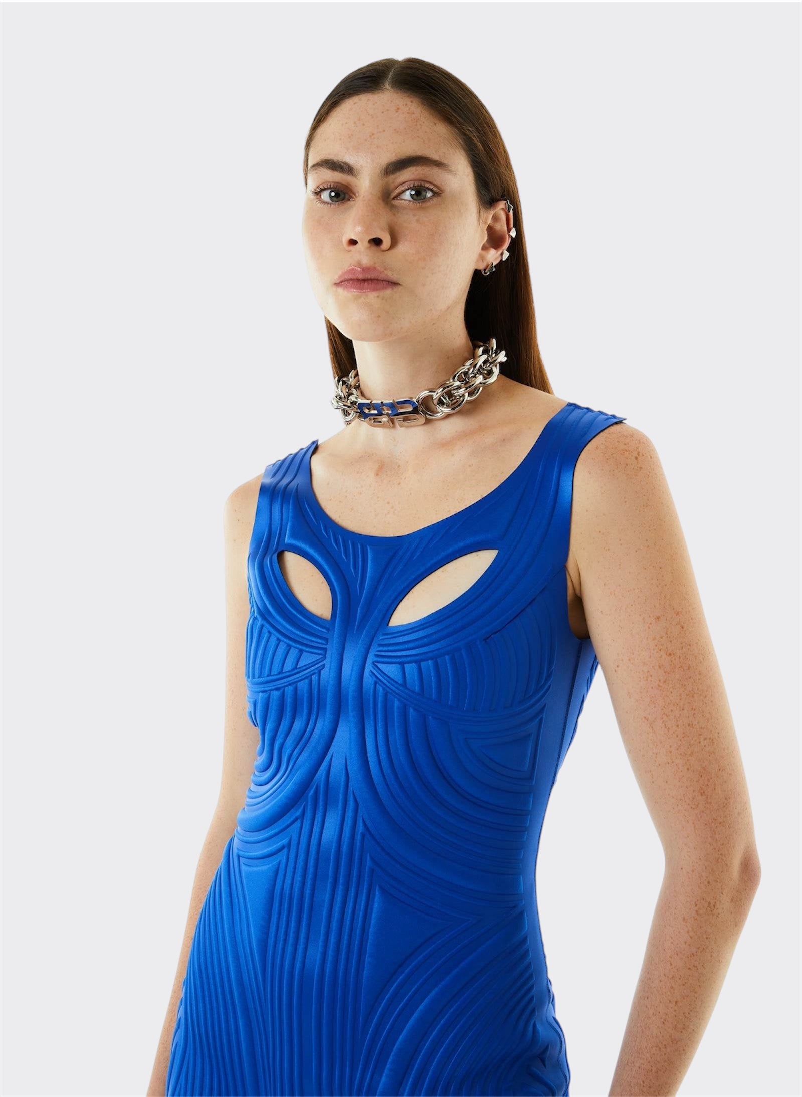 Abito termoimpresso blu