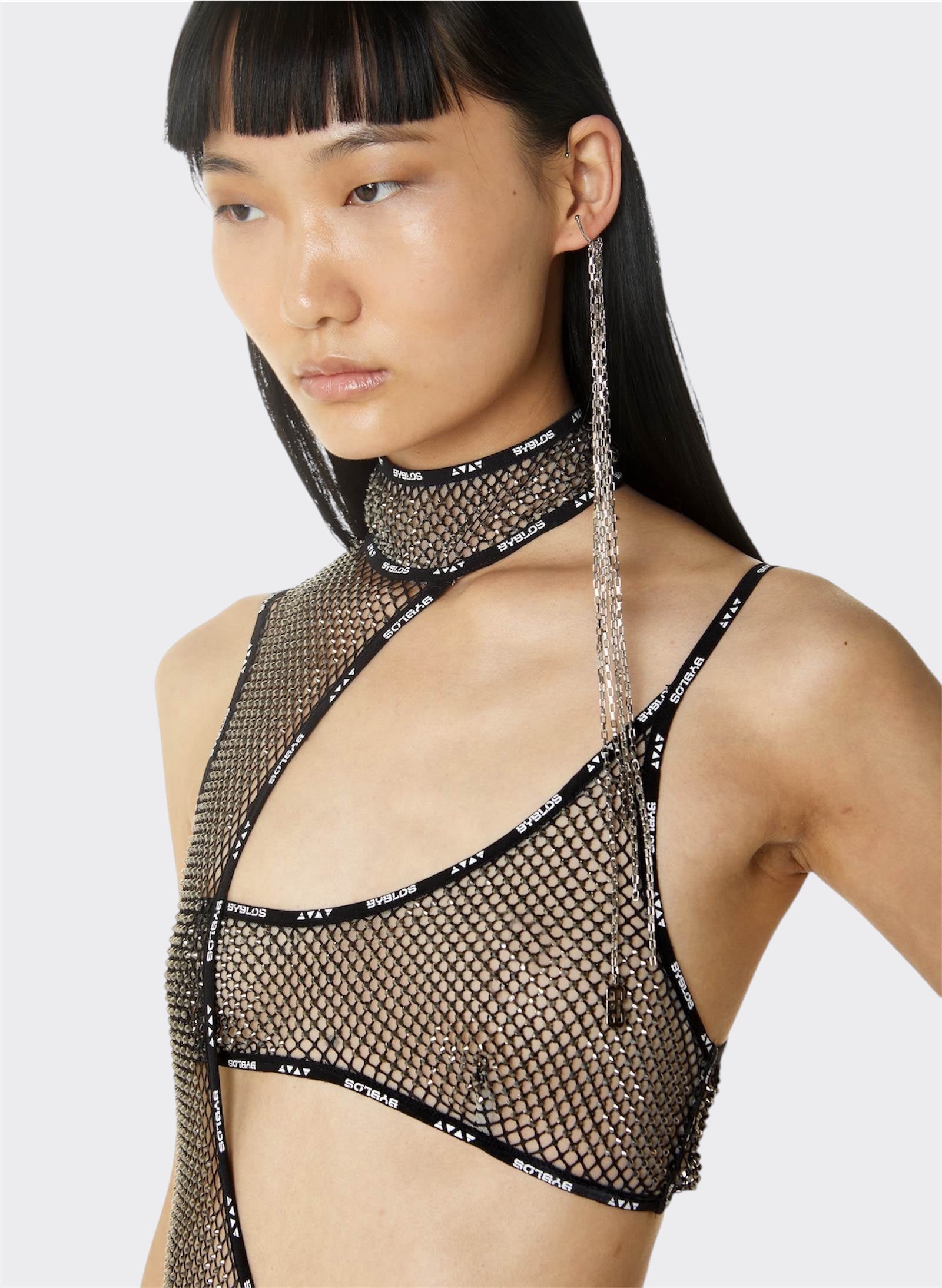 Abito con Collo in Strass