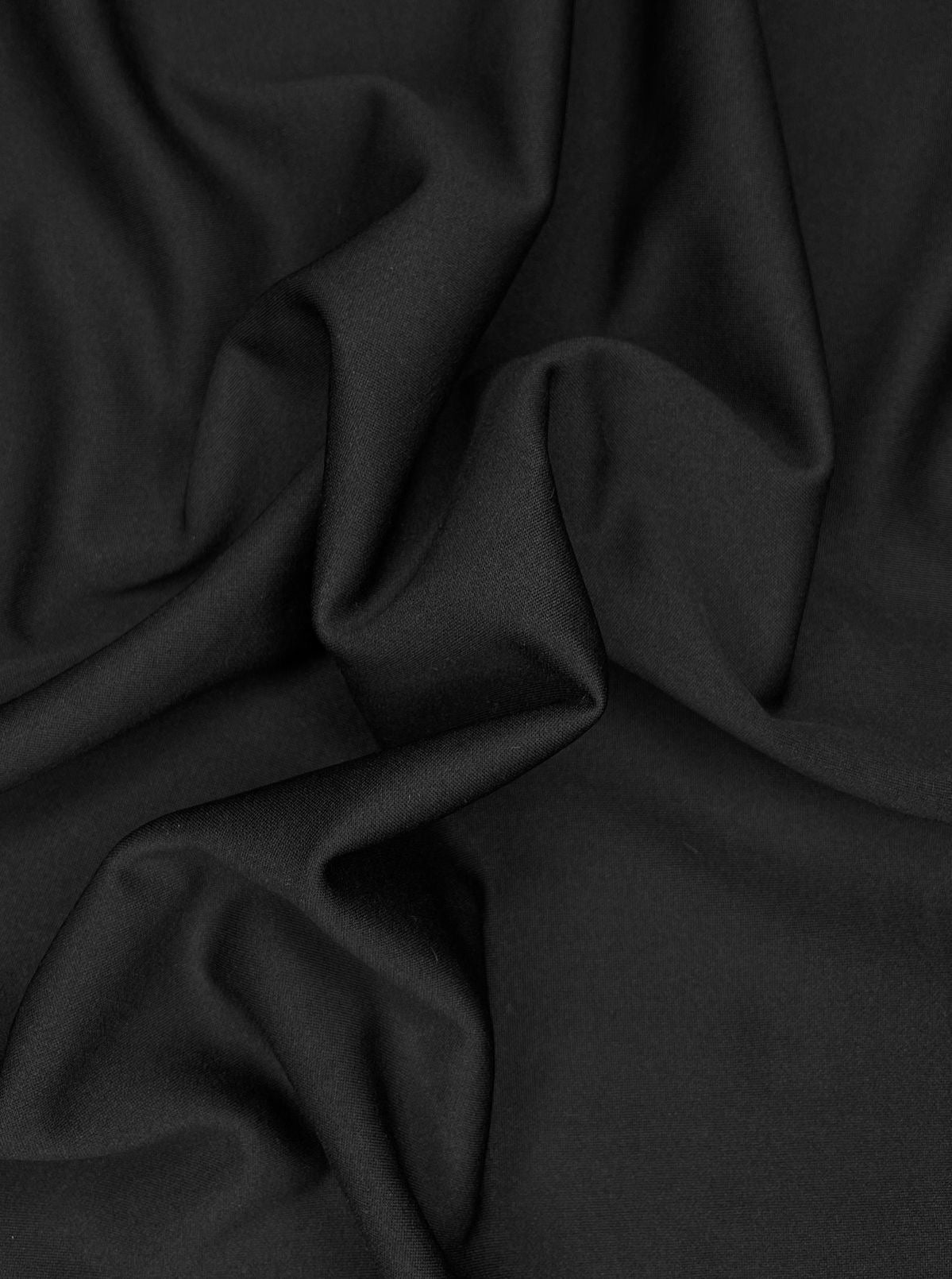 Close-up of black fabric with folds