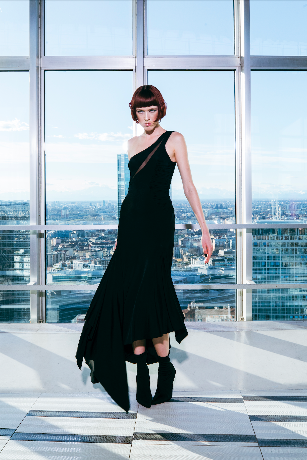 Spike Chic Long Dress