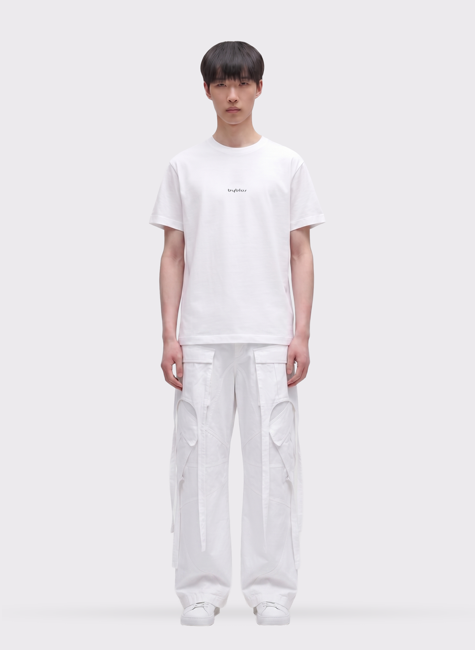 Byblos Multi Pocket Cargo Pants in white