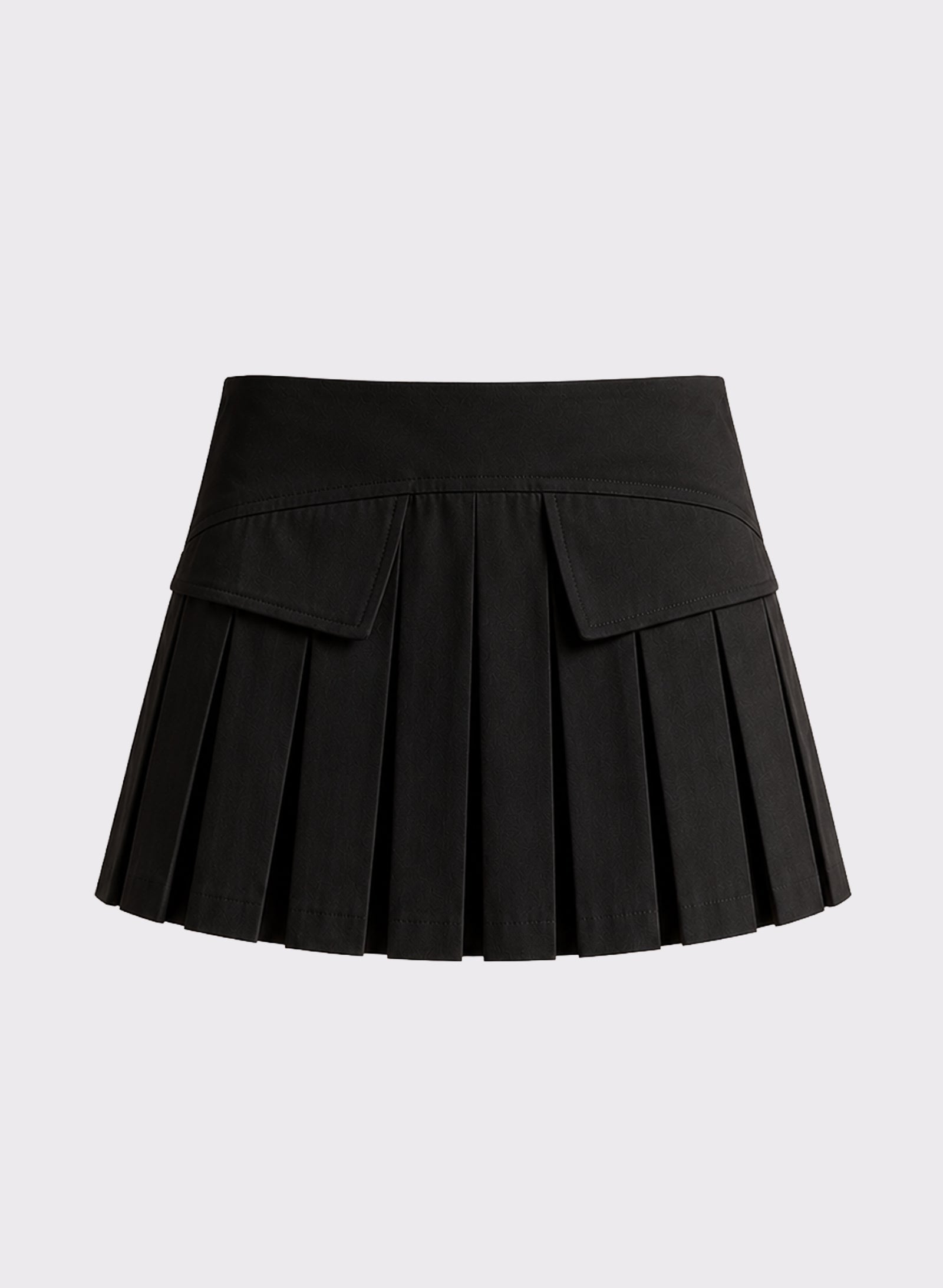 Byblos Mini gonna con pieghe in black - front view