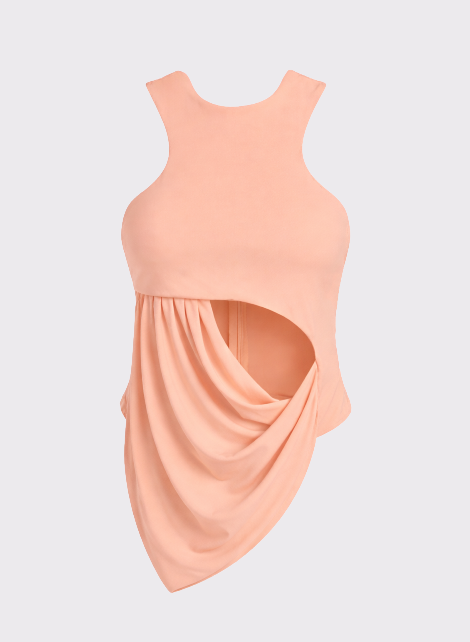 Byblos Soft cut-out top in nude - front view