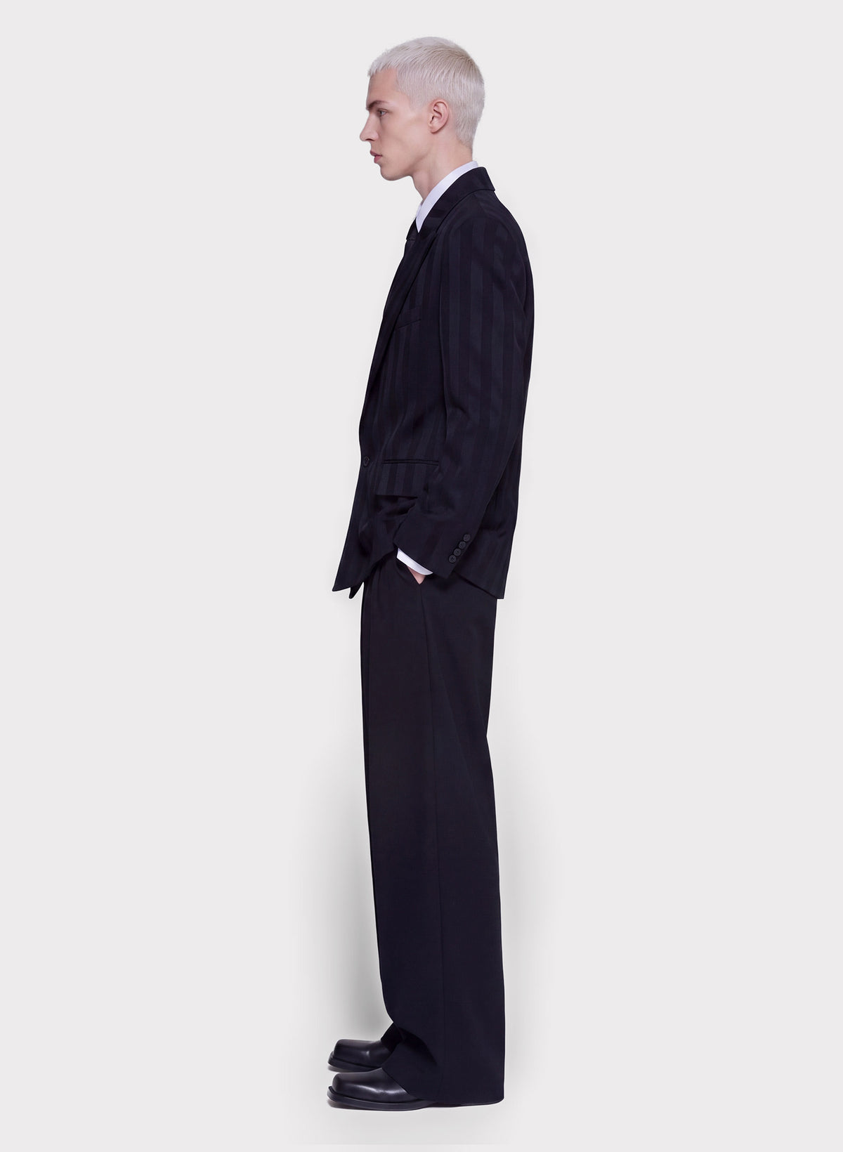 Tonal Stripe Tailored Blazer