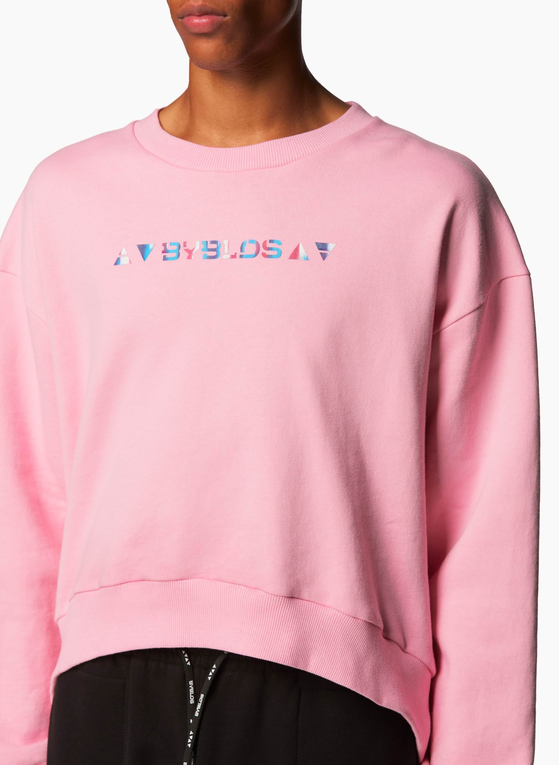 IRIDESCENT LOGO CROP JUMPER