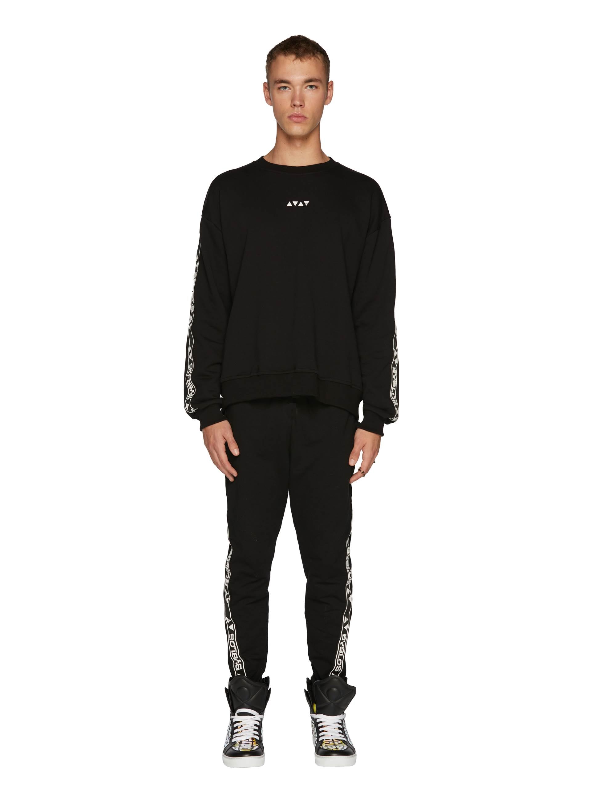 LOGO TRACK CREWNECK JUMPER