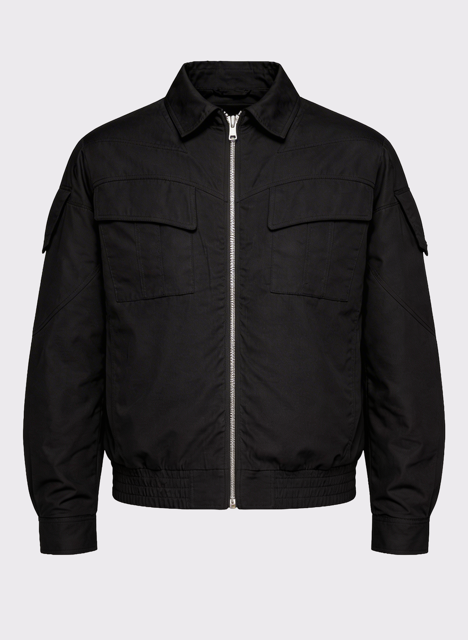 Byblos Bomber Pockets in black - front view