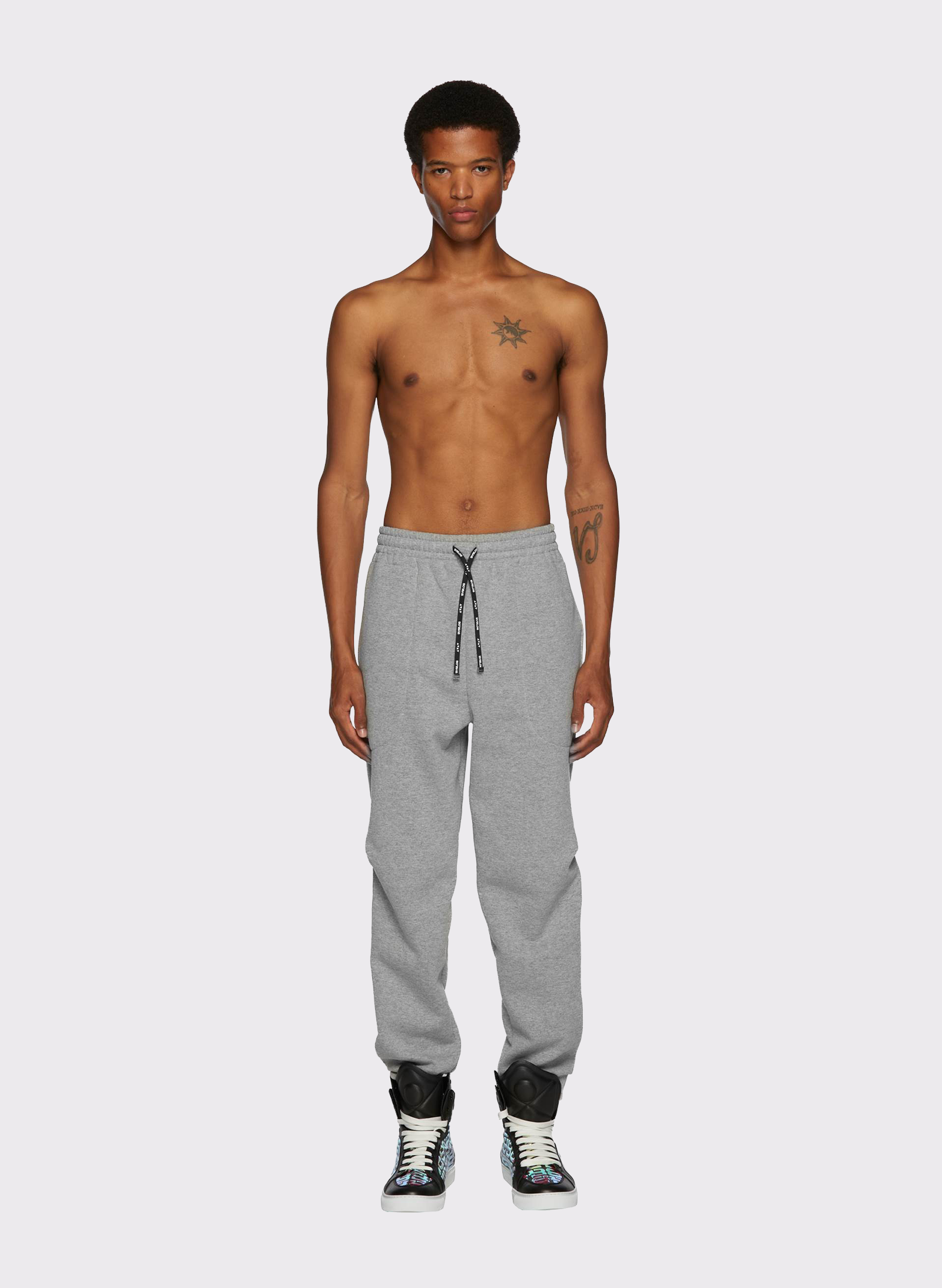 Byblos Triangles Jogger in melange gray - front view