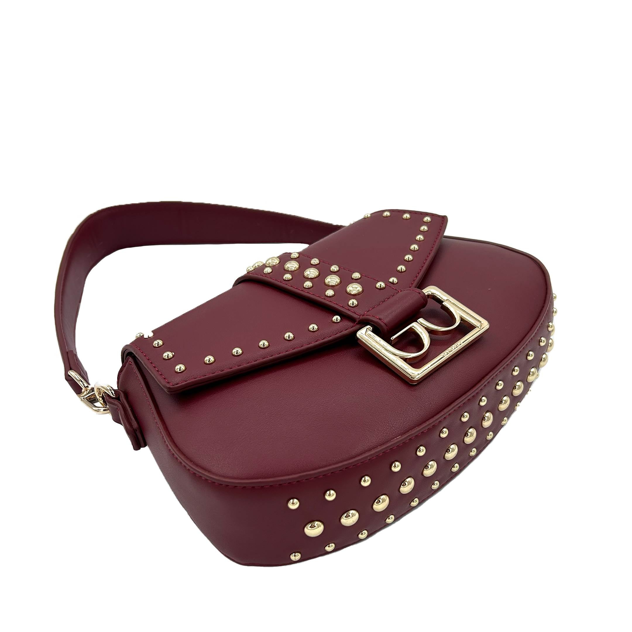 Isabella Saddle Bag - Dark Red - By Byblos