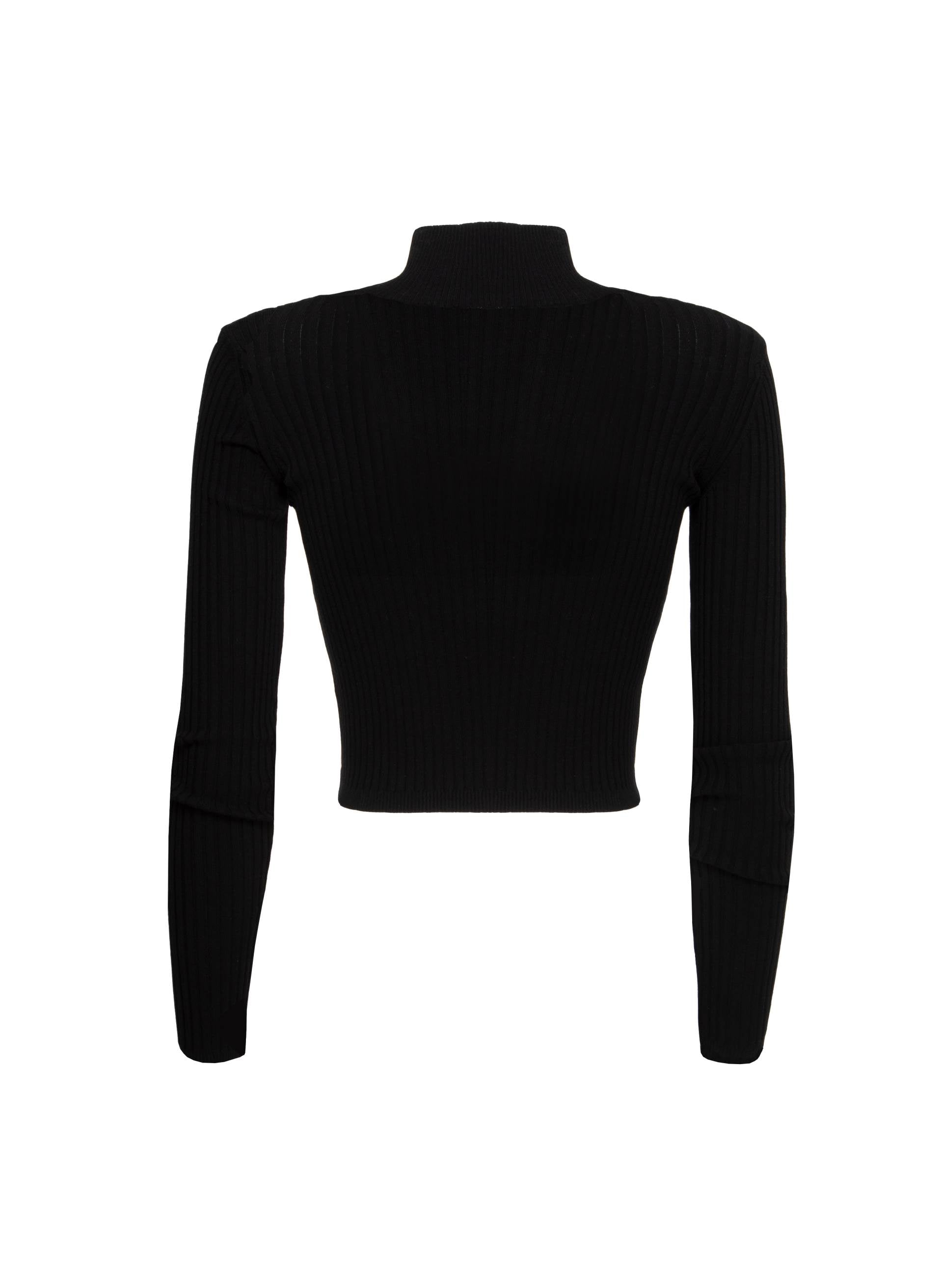 Crop Top in Maglia con Logo