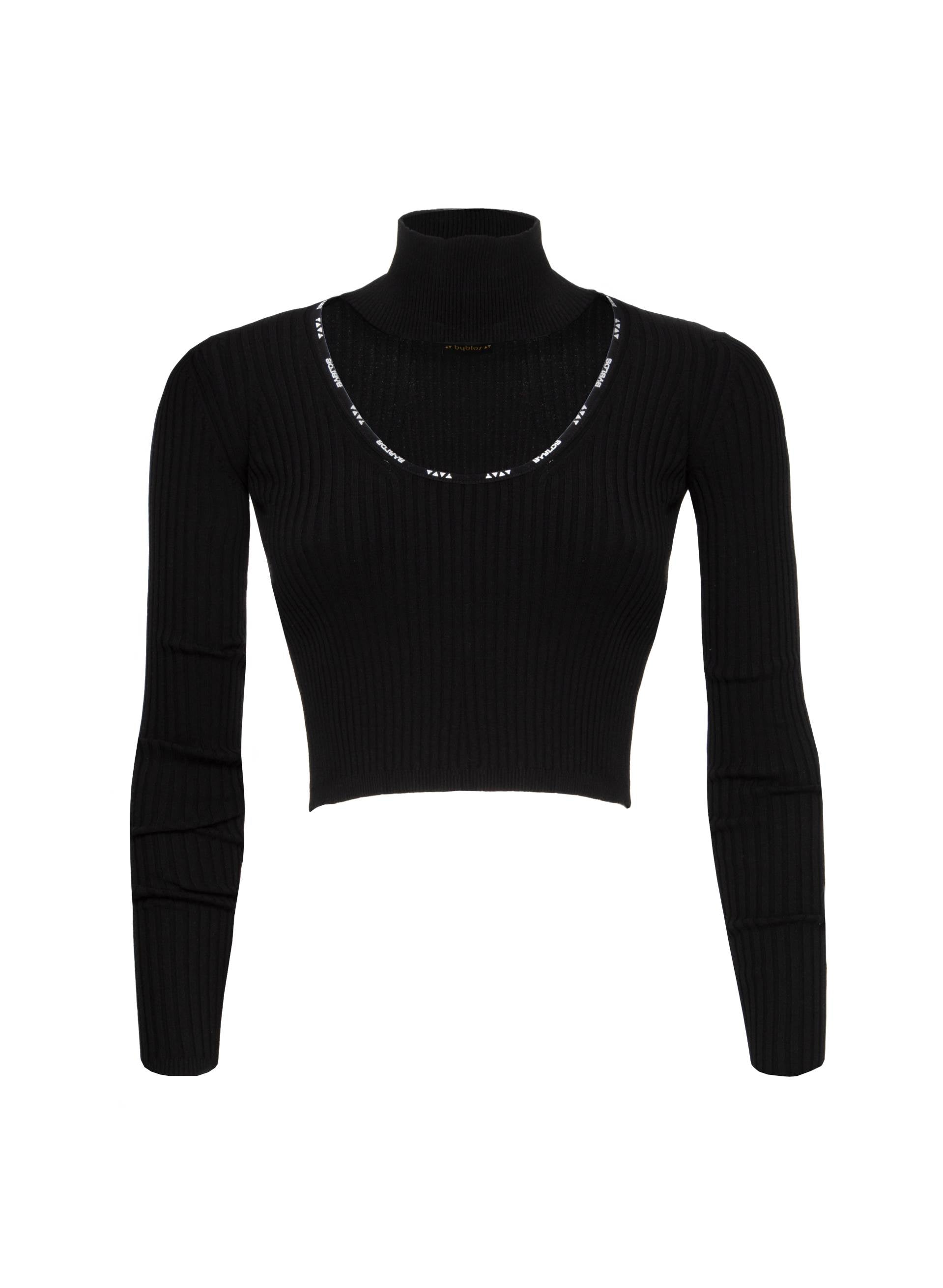 Crop Top in Maglia con Logo