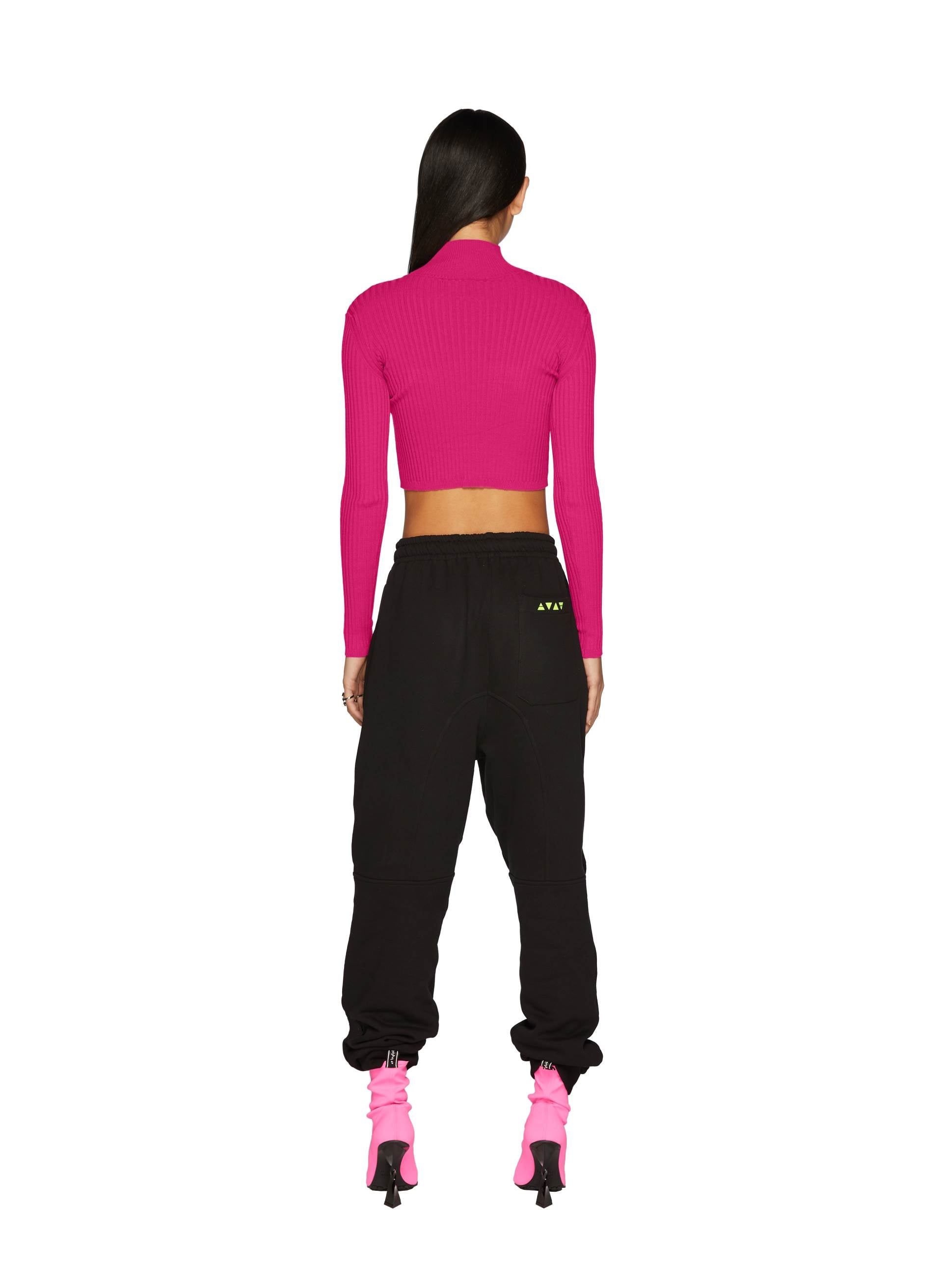 Crop Top in Maglia con Logo