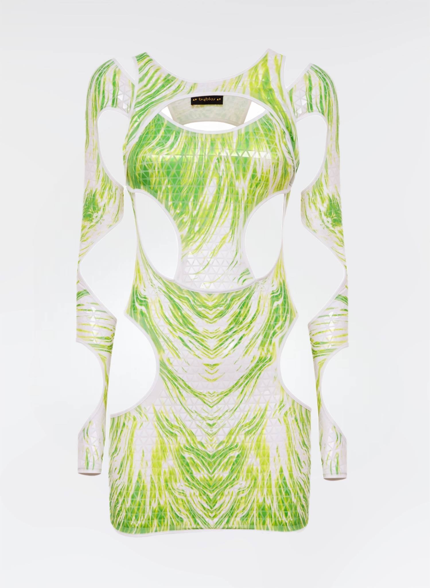 Abitino Verde Lime Con Tagli
