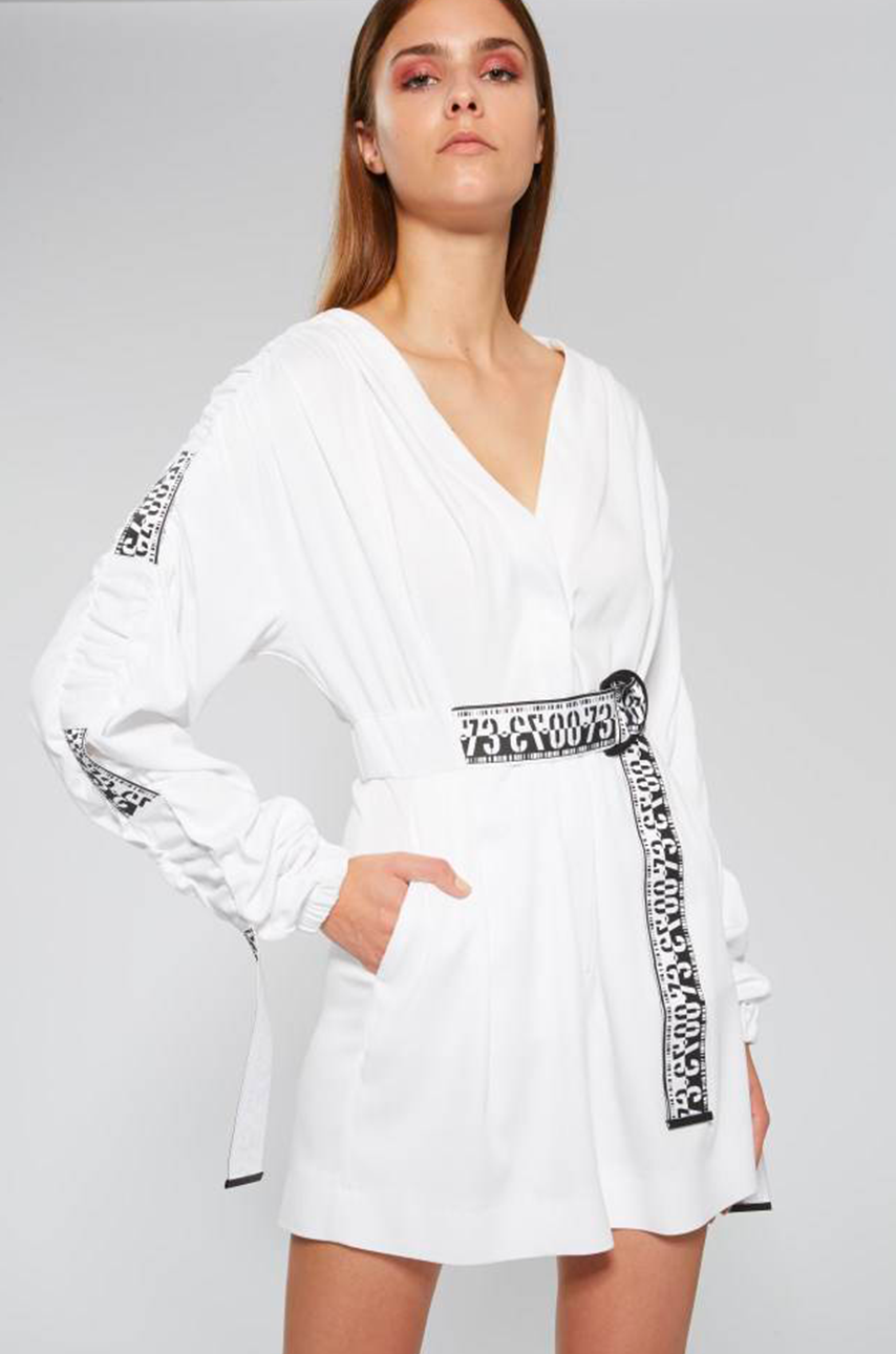 Short Twill Jumpsuit