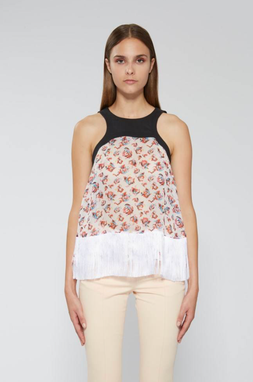 Microfluid Georgette Top