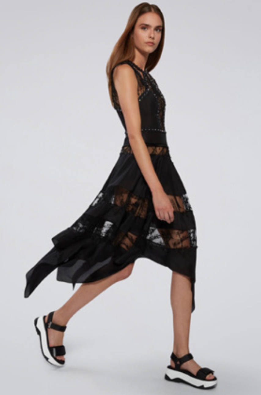 Asymmetric Silk Dress