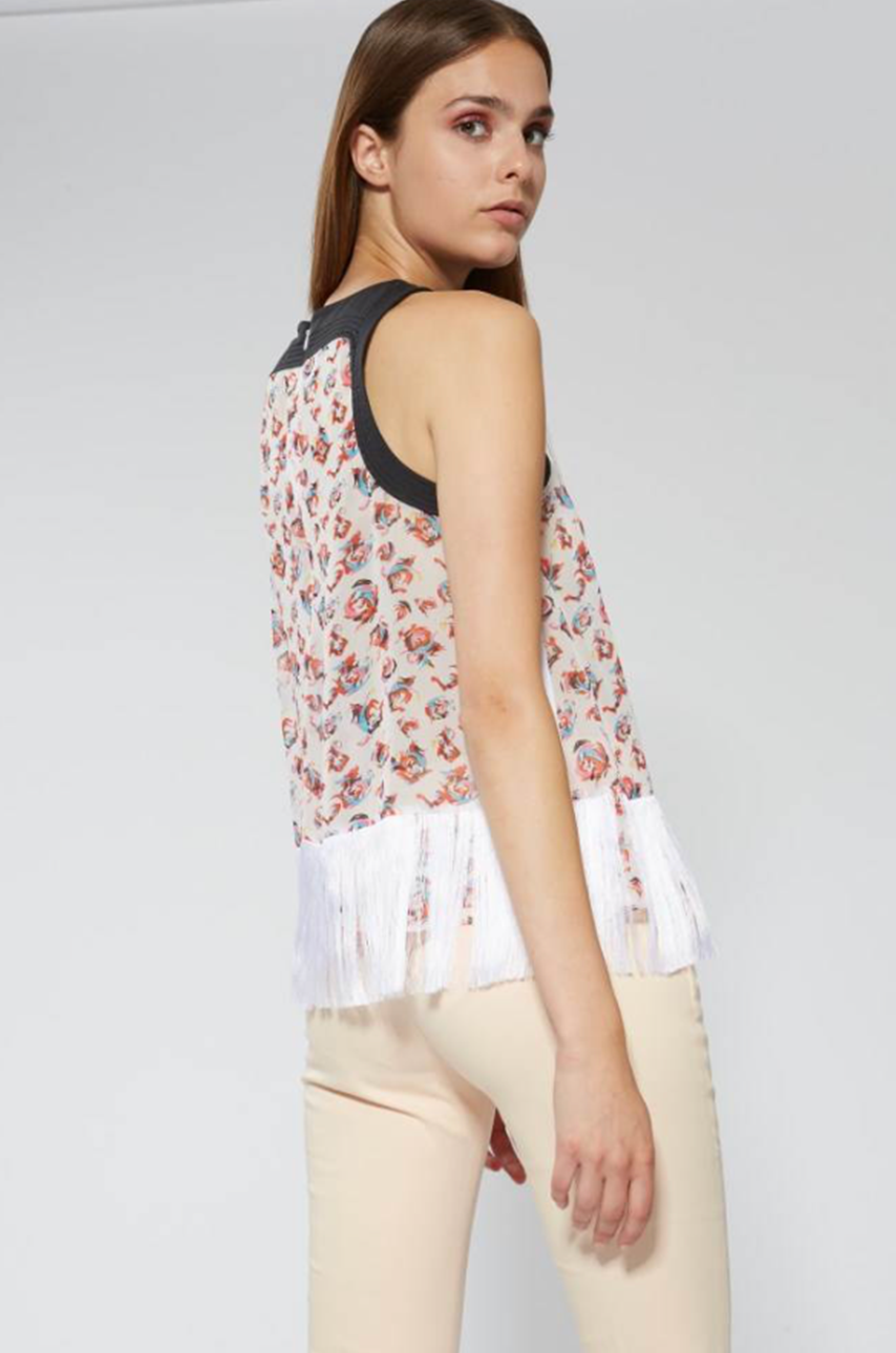 Microfluid Georgette Top