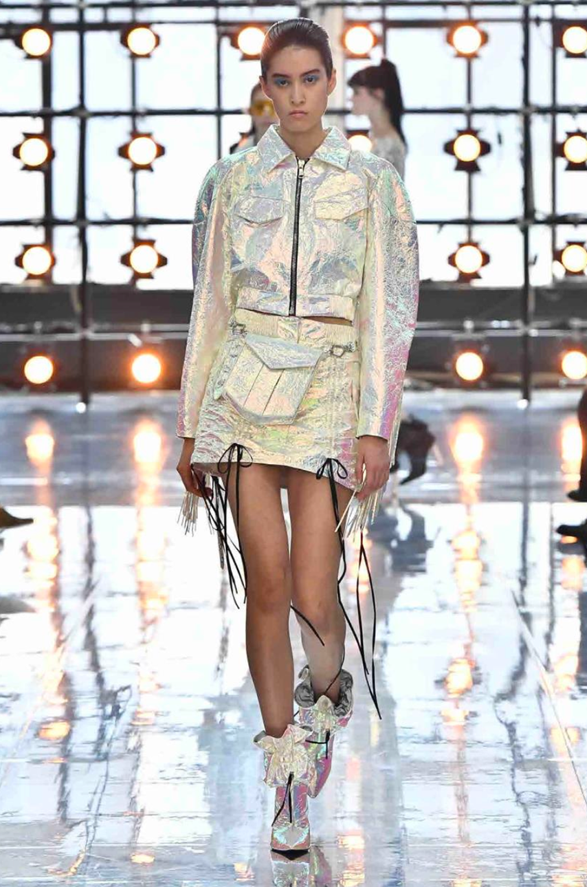 Giacca in pelle con frange