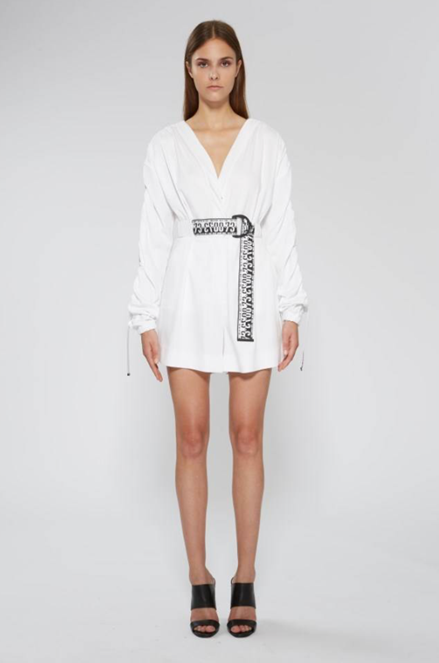 Short Twill Jumpsuit