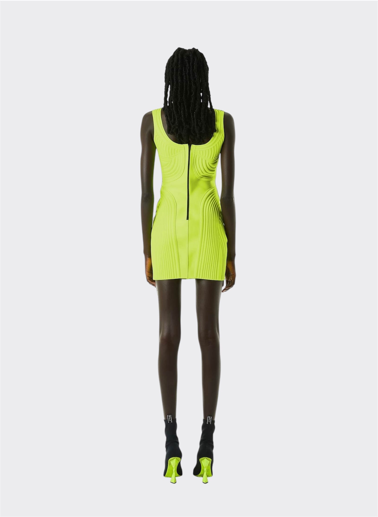 Lime Thermo Impressed Dress