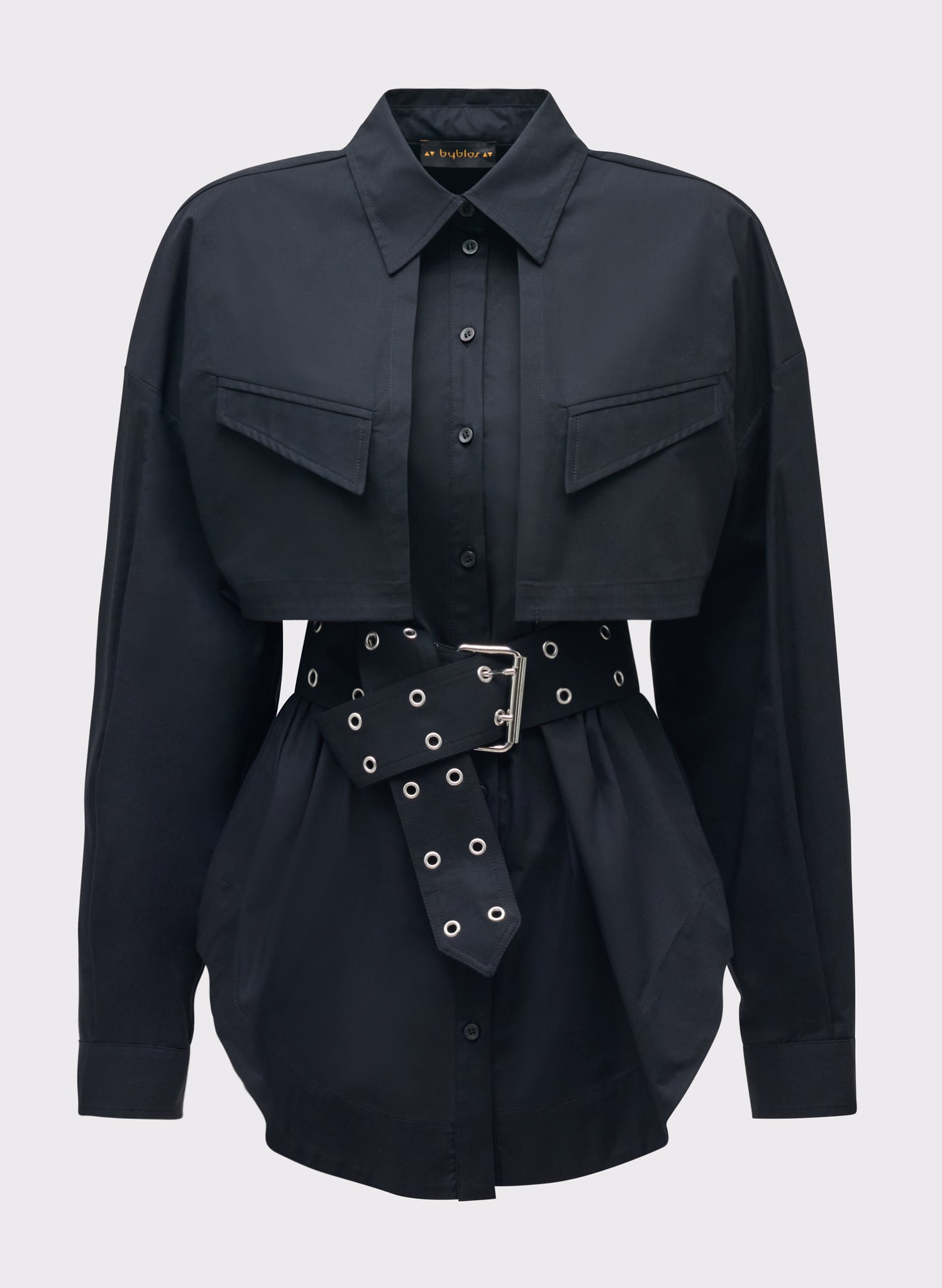 Camicia trench cargo contemporanea